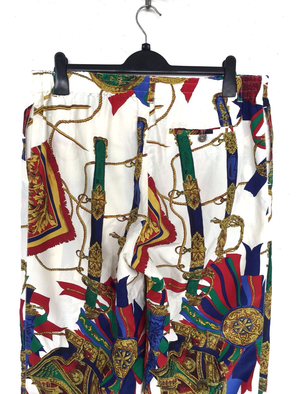 Japanese Brand HEAT🔥 🇯🇵 Baroque Drawstring Pants Versace Hermes Size US 34 / EU 50 - 5 Thumbnail