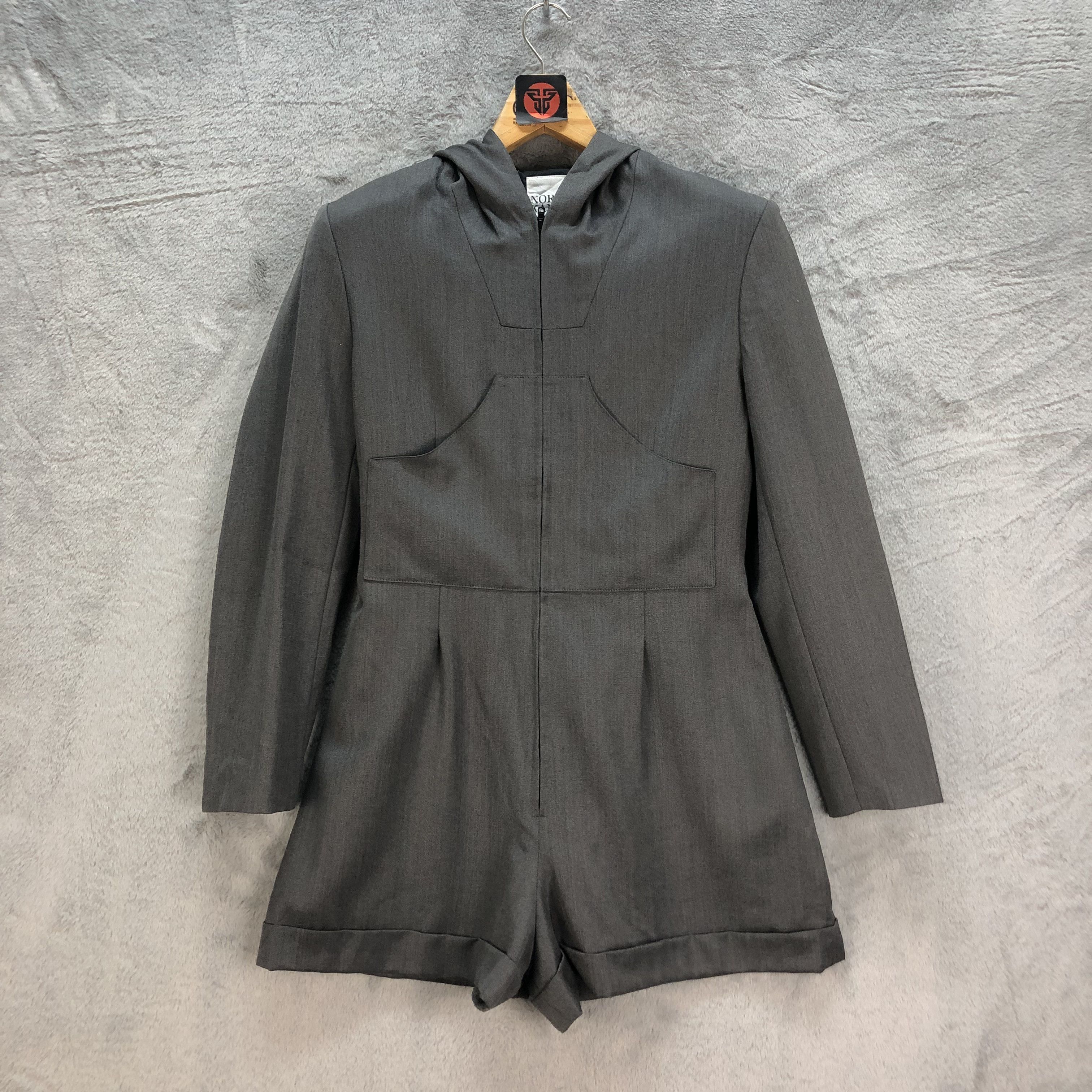 Norma Kamali NORMA KAMALI DRESSY ROMPER SHORTS WITH HOODIE #6774-86 Size 31" - 1 Thumbnail