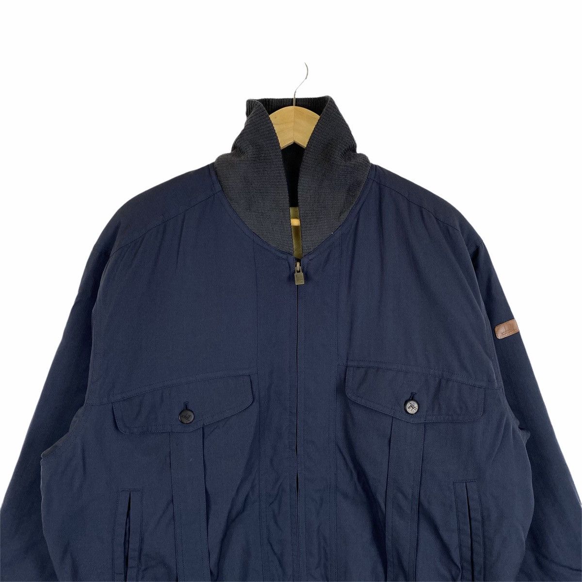 Alfred Dunhill × Vintage Vintage DUNHILL Small Logo Zipper Bomber Jacket Size US L / EU 52-54 / 3 - 5 Thumbnail