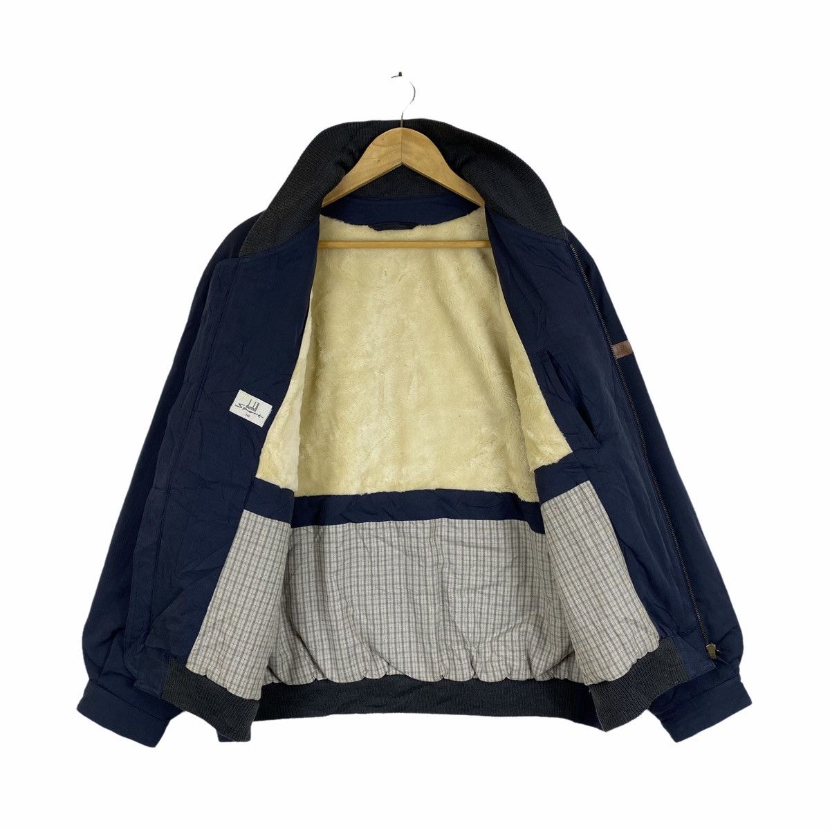 Alfred Dunhill × Vintage Vintage DUNHILL Small Logo Zipper Bomber Jacket Size US L / EU 52-54 / 3 - 3 Thumbnail