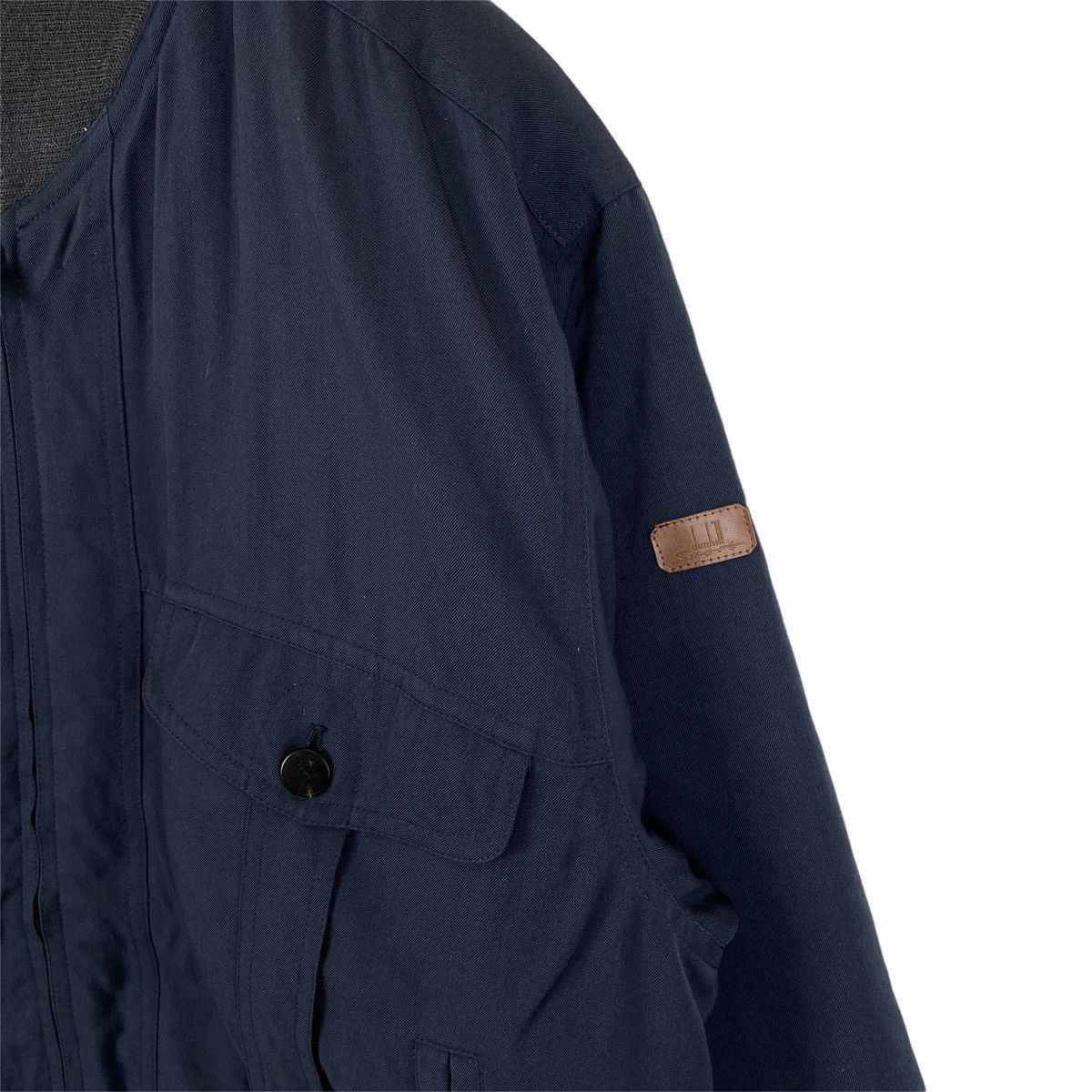Alfred Dunhill × Vintage Vintage DUNHILL Small Logo Zipper Bomber Jacket Size US L / EU 52-54 / 3 - 6 Thumbnail