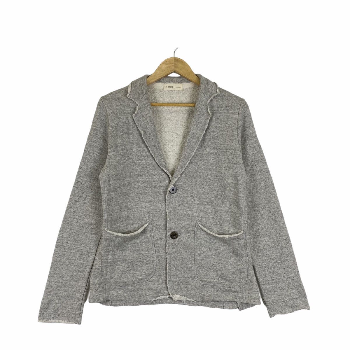 image of Vintage Issey Miyake 1 Mile Plantation Cardigan Sweater in Grey, Women's (Size Medium)