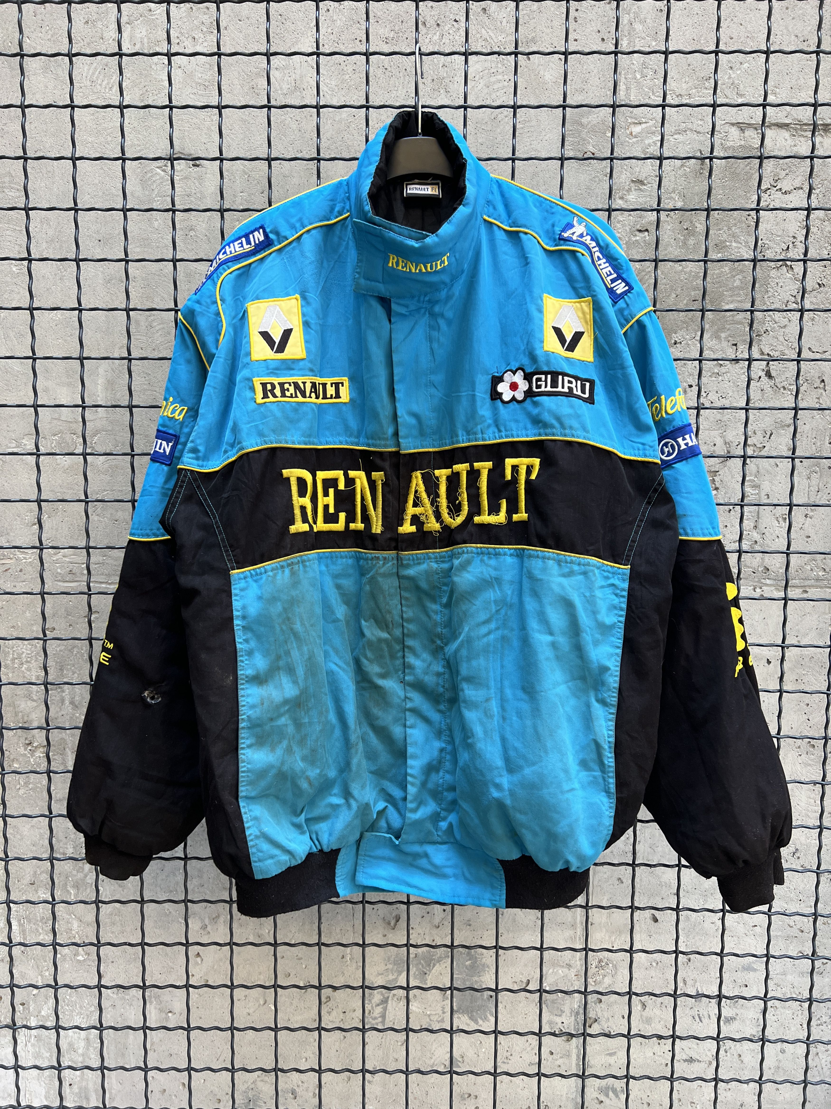 image of Nascar x Racing Renault F1 Elf Michelin 90's Vintage Racing Jacket in Blue, Men's (Size XL)