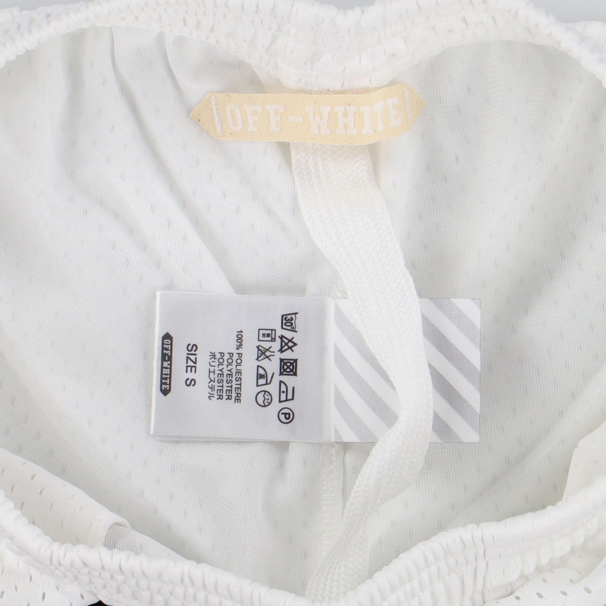Off-White White Felt Diagonals Mesh Shorts Size US 30 / EU 46 - 4 Thumbnail