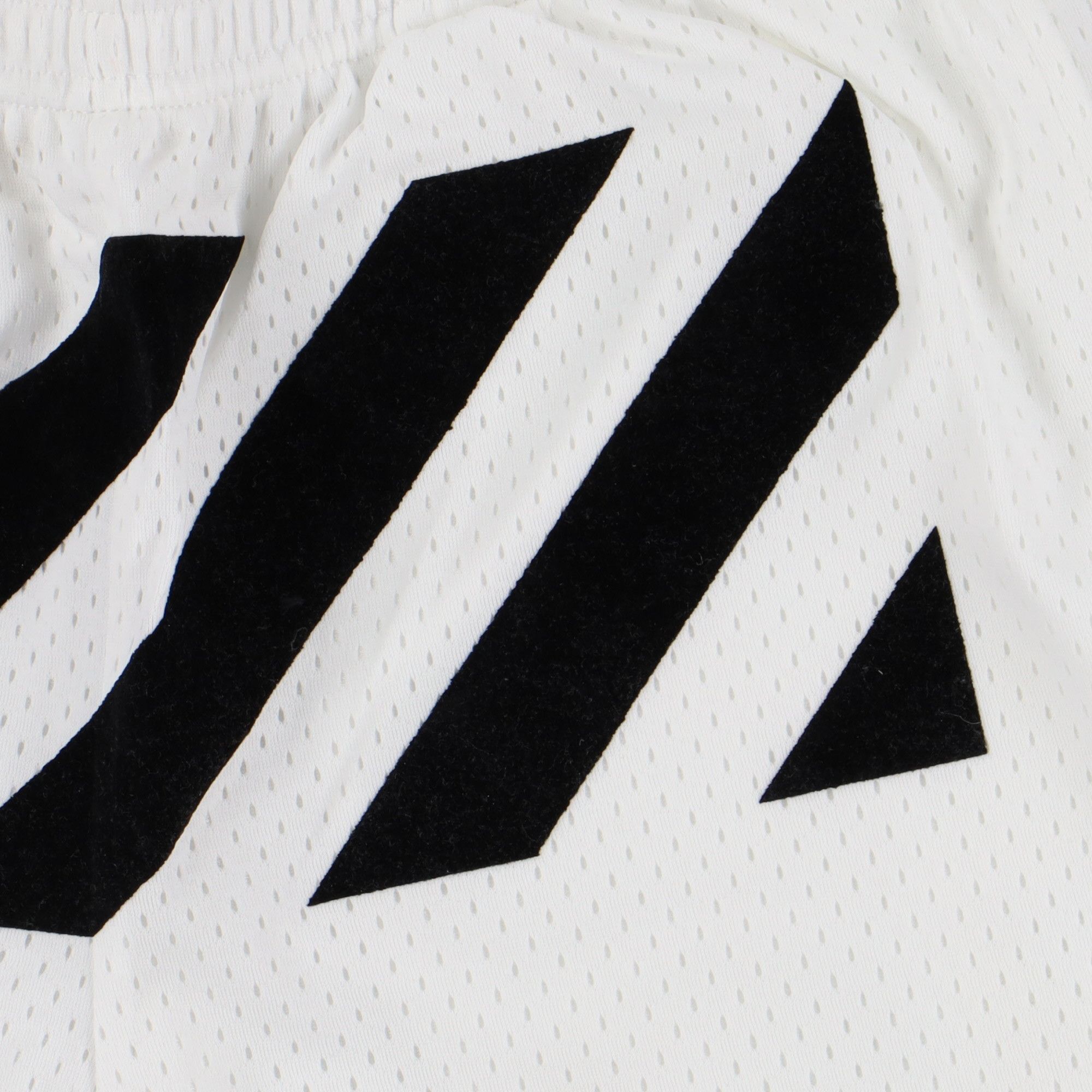 Off-White White Felt Diagonals Mesh Shorts Size US 30 / EU 46 - 2 Thumbnail