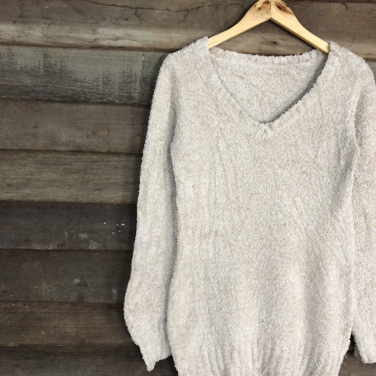 Homespun Knitwear Nayana Light Brown Mohair Shag Shaggy fleece Knitwear #c1026 Size US M / EU 48-50 / 2 - 7 Thumbnail