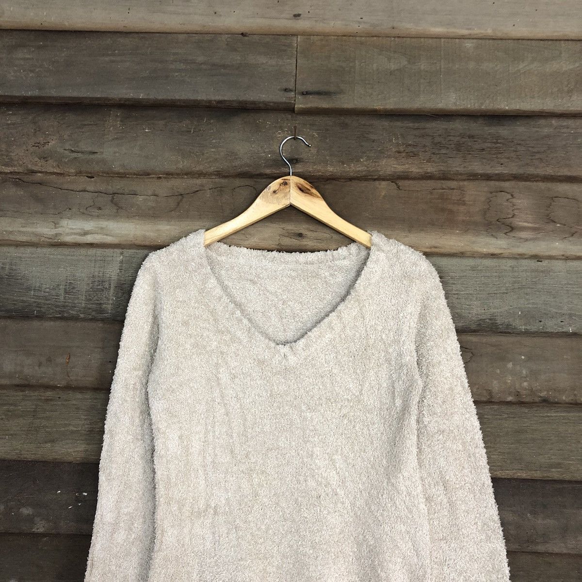 Homespun Knitwear Nayana Light Brown Mohair Shag Shaggy fleece Knitwear #c1026 Size US M / EU 48-50 / 2 - 2 Thumbnail