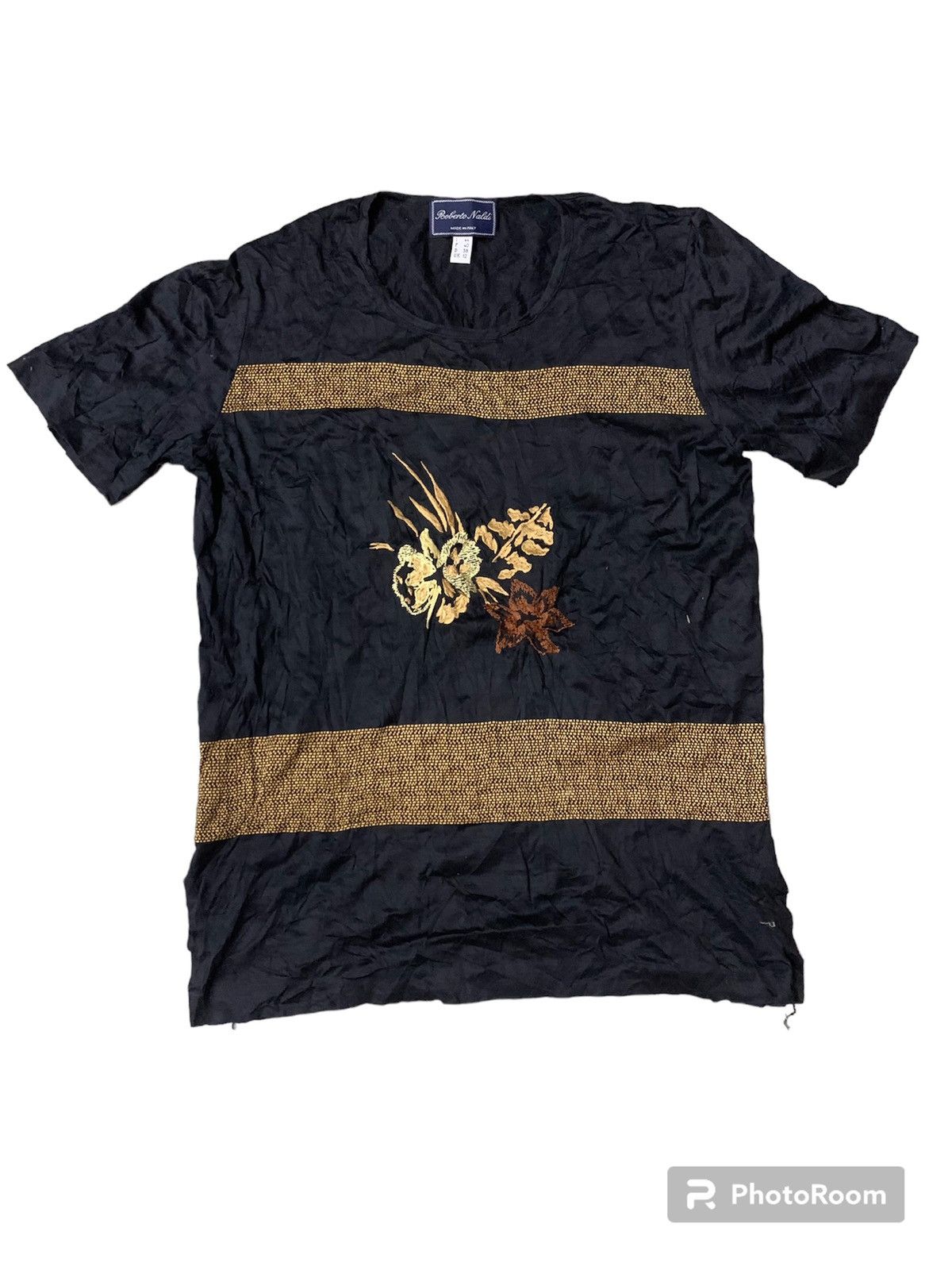Designer Nice Roberto Naldi Embroidery Flower Logo T Shirt Size US M / EU 48-50 / 2 - 1 Thumbnail
