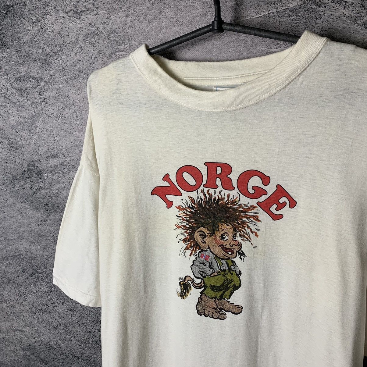Vintage Vintage Norge Cartoon Tee 90s Size US XL / EU 56 / 4 - 2 Thumbnail