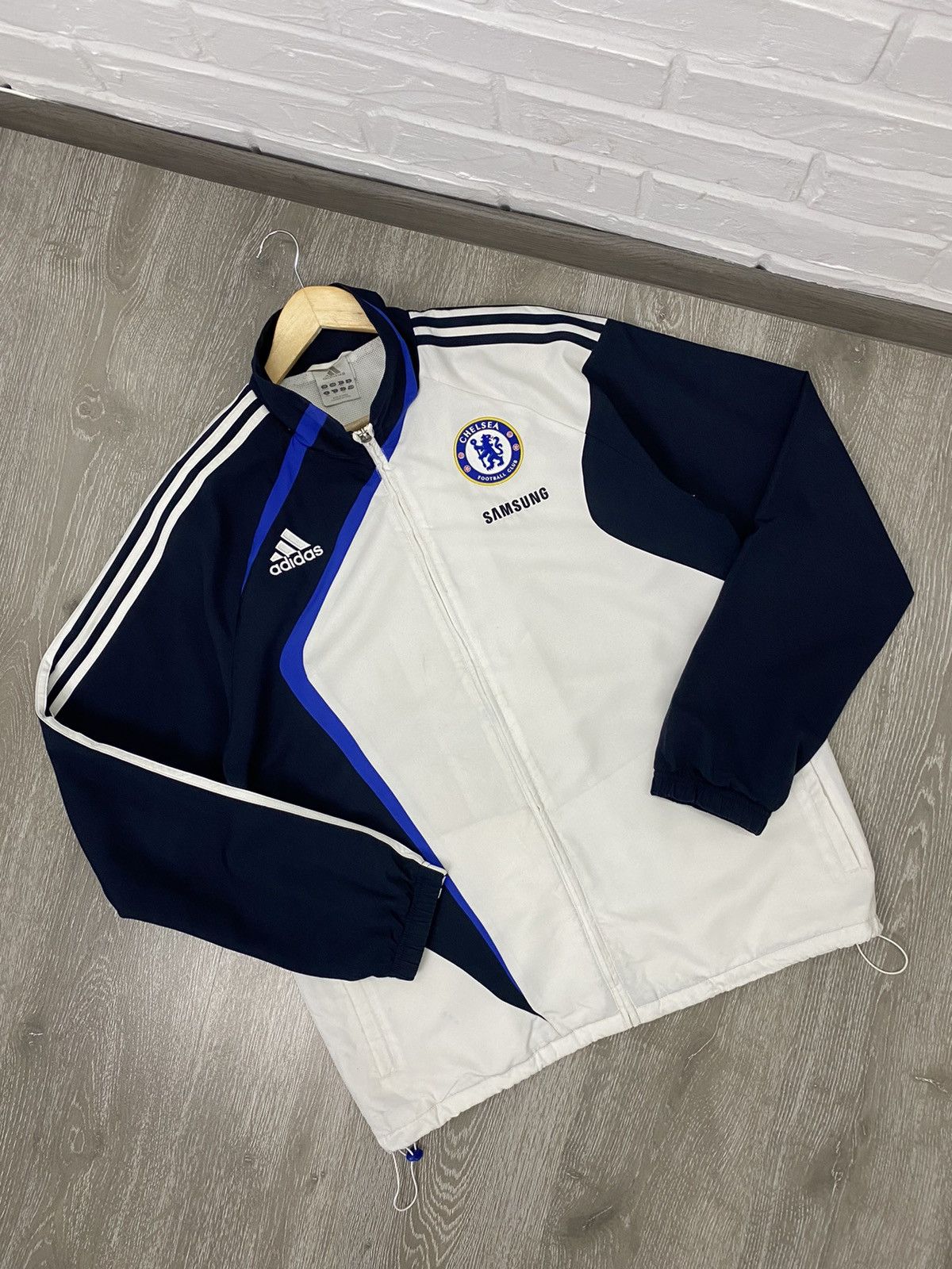 adidas 悔しく CHELSEAFC ウォームアップジャケット SAMSUNG XL 売買 