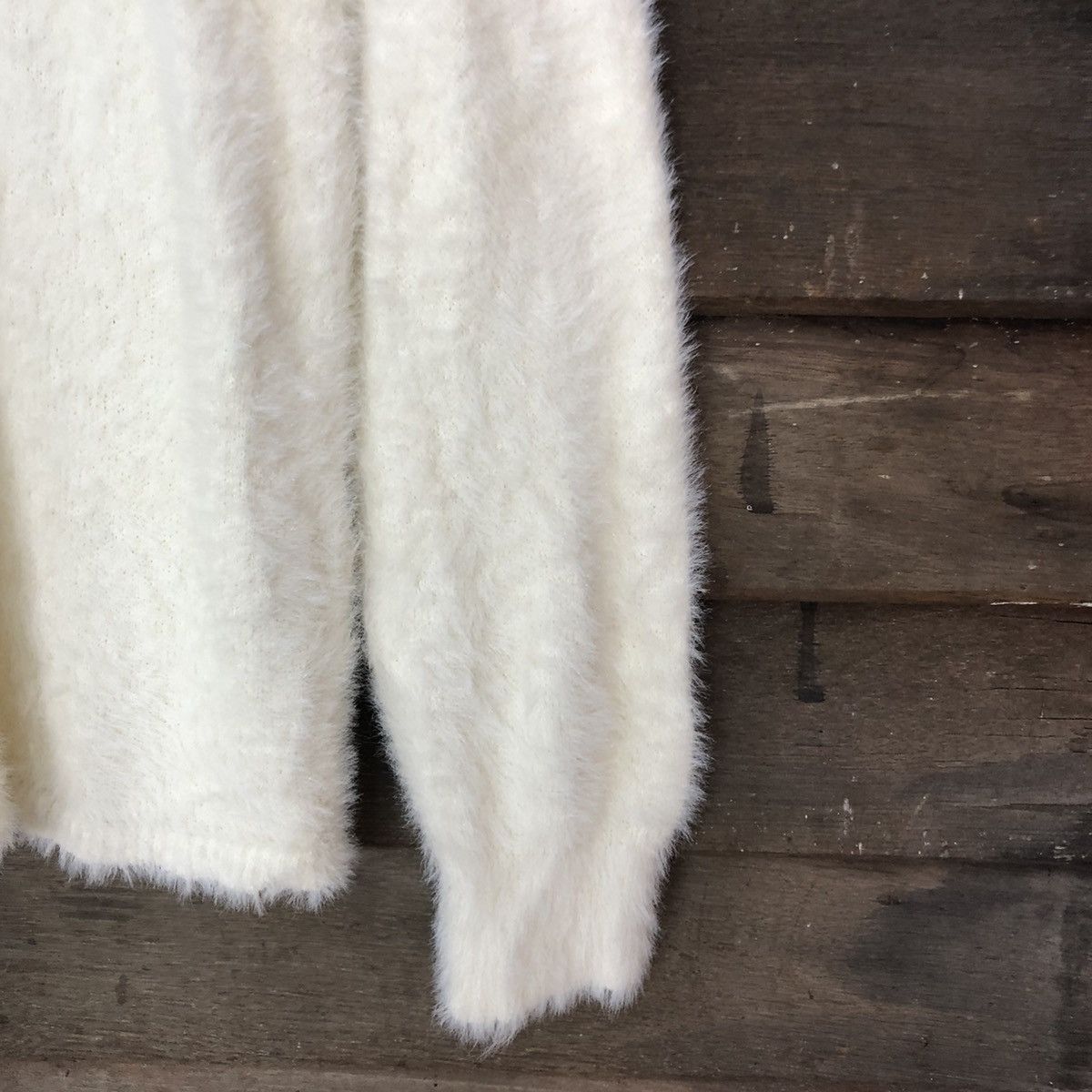 Homespun Knitwear × Japanese Brand Japan White Mohair soft Fur Shag Shaggy Knitwear #c1031 Size US M / EU 48-50 / 2 - 4 Thumbnail