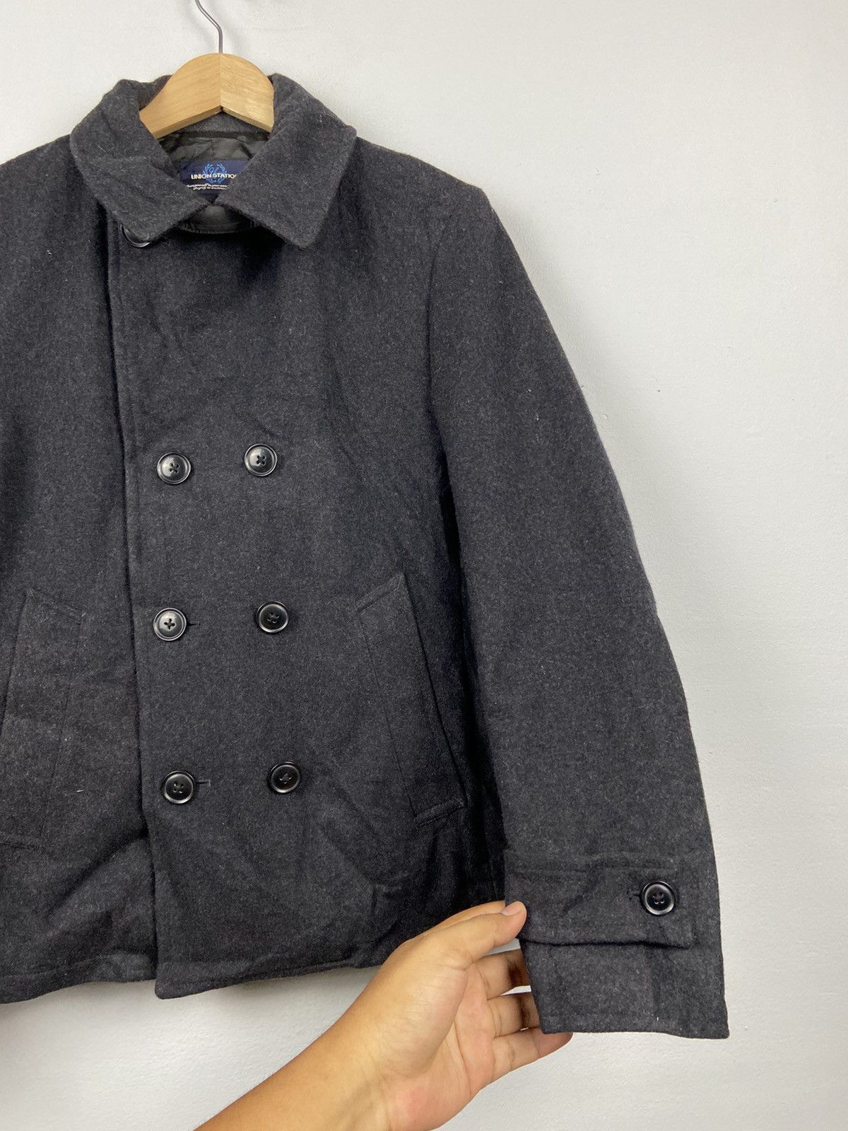 Japanese Brand × Other × Union LA Union Station Japanese Brand Wool Peacoat Jackets Size M / US 6-8 / IT 42-44 - 7 Thumbnail