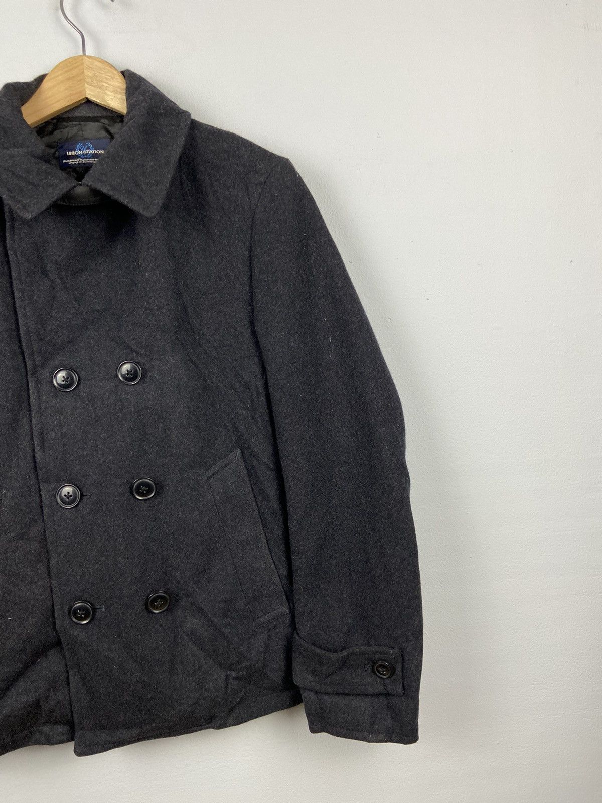 Japanese Brand × Other × Union LA Union Station Japanese Brand Wool Peacoat Jackets Size M / US 6-8 / IT 42-44 - 2 Thumbnail