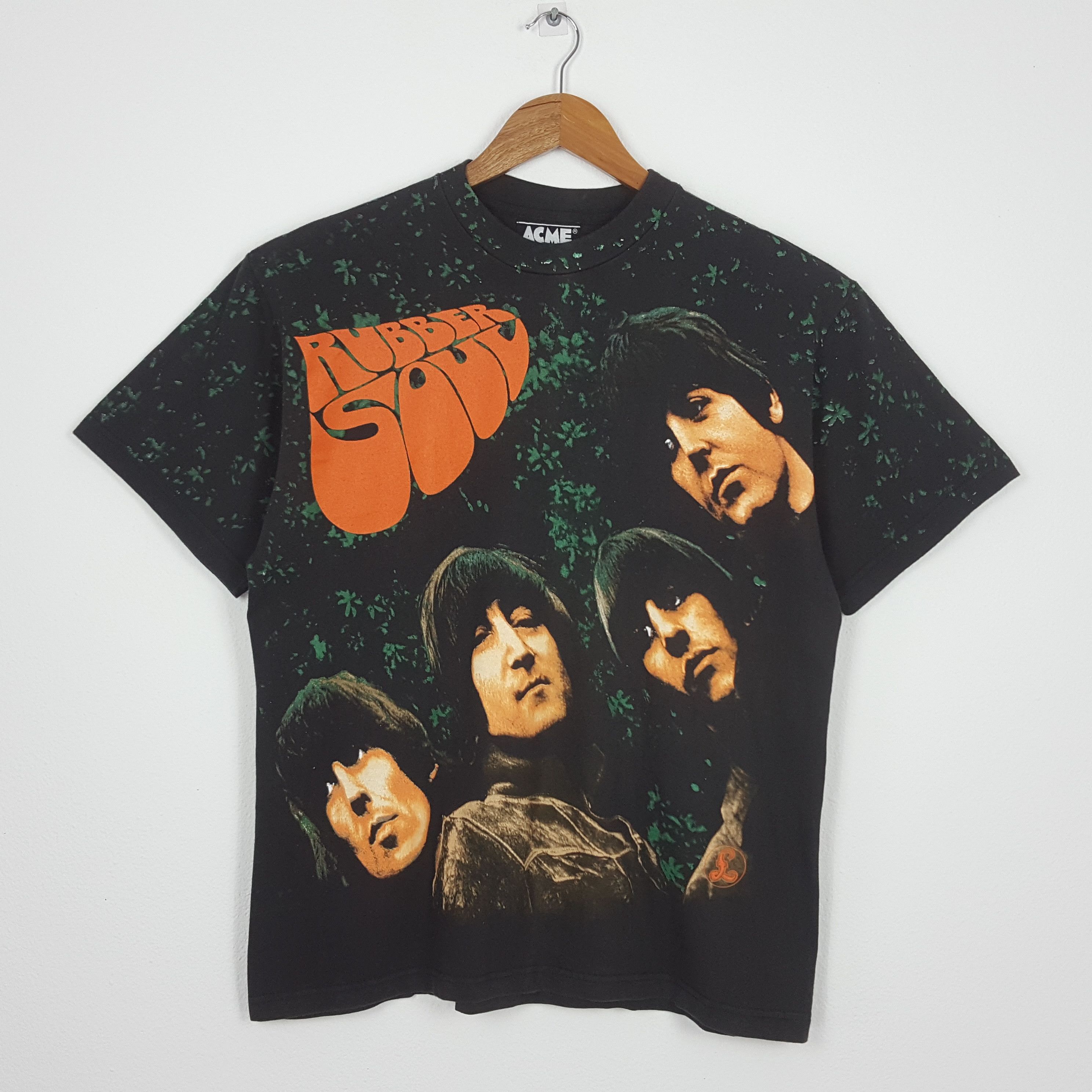 Band Tees × Vintage Vintage 90's THE BEATLES English Rock Band Full Print Tees Size US L / EU 52-54 / 3 - 1 Thumbnail