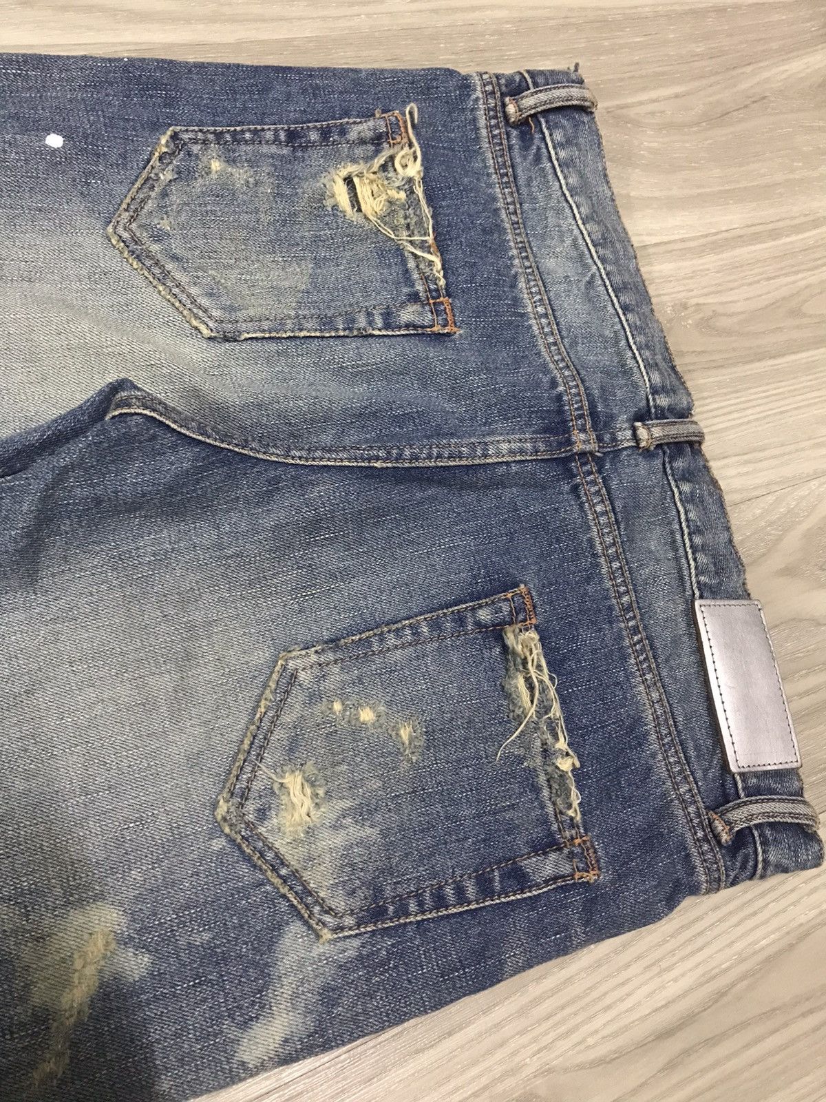 Japanese Brand WVM - NumberNine Inspired Splashed Distressed Jeans Size US 28 / EU 44 - 12 Thumbnail