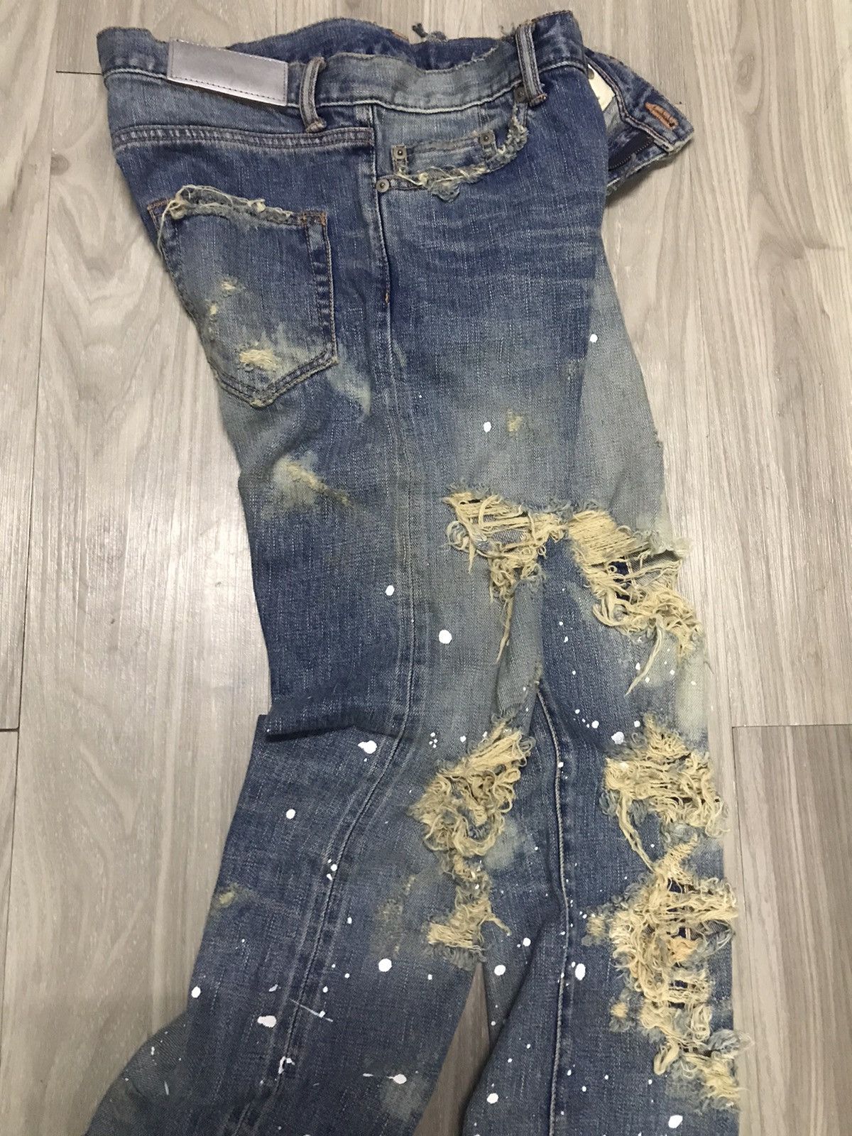 Japanese Brand WVM - NumberNine Inspired Splashed Distressed Jeans Size US 28 / EU 44 - 17 Thumbnail
