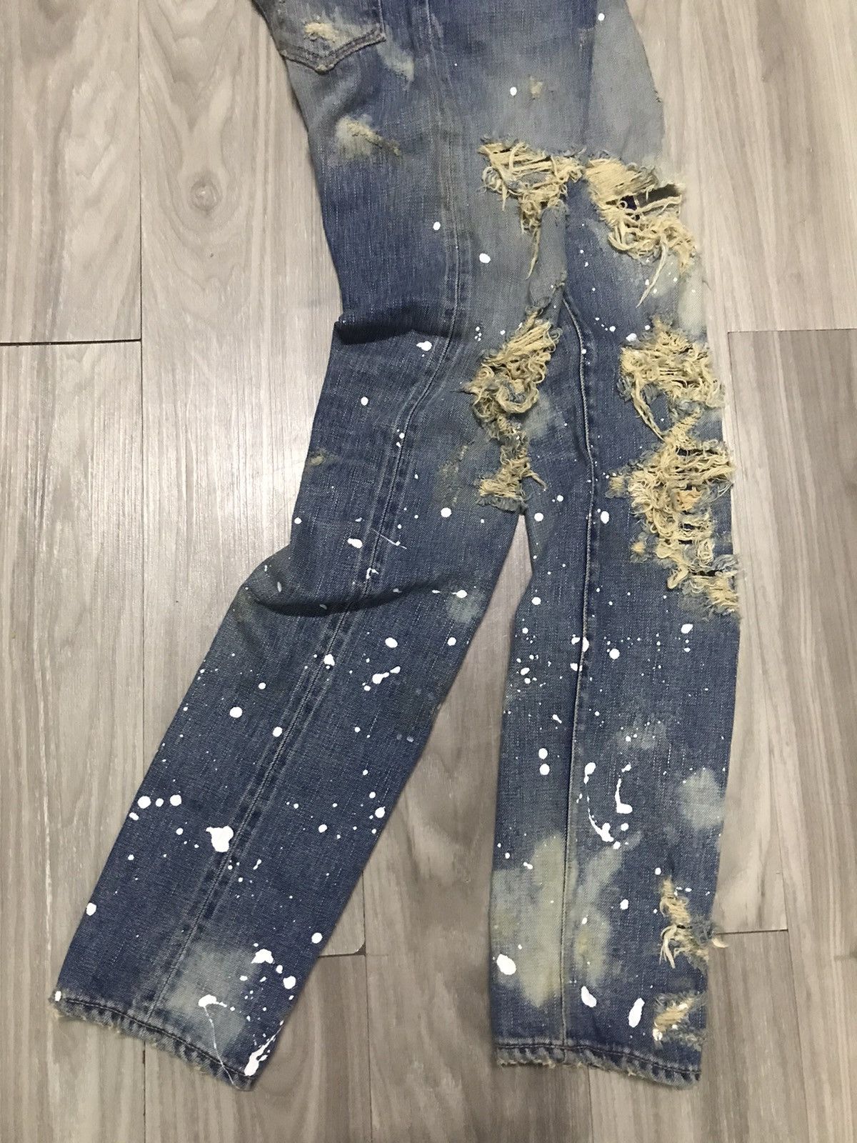 Japanese Brand WVM - NumberNine Inspired Splashed Distressed Jeans Size US 28 / EU 44 - 19 Thumbnail