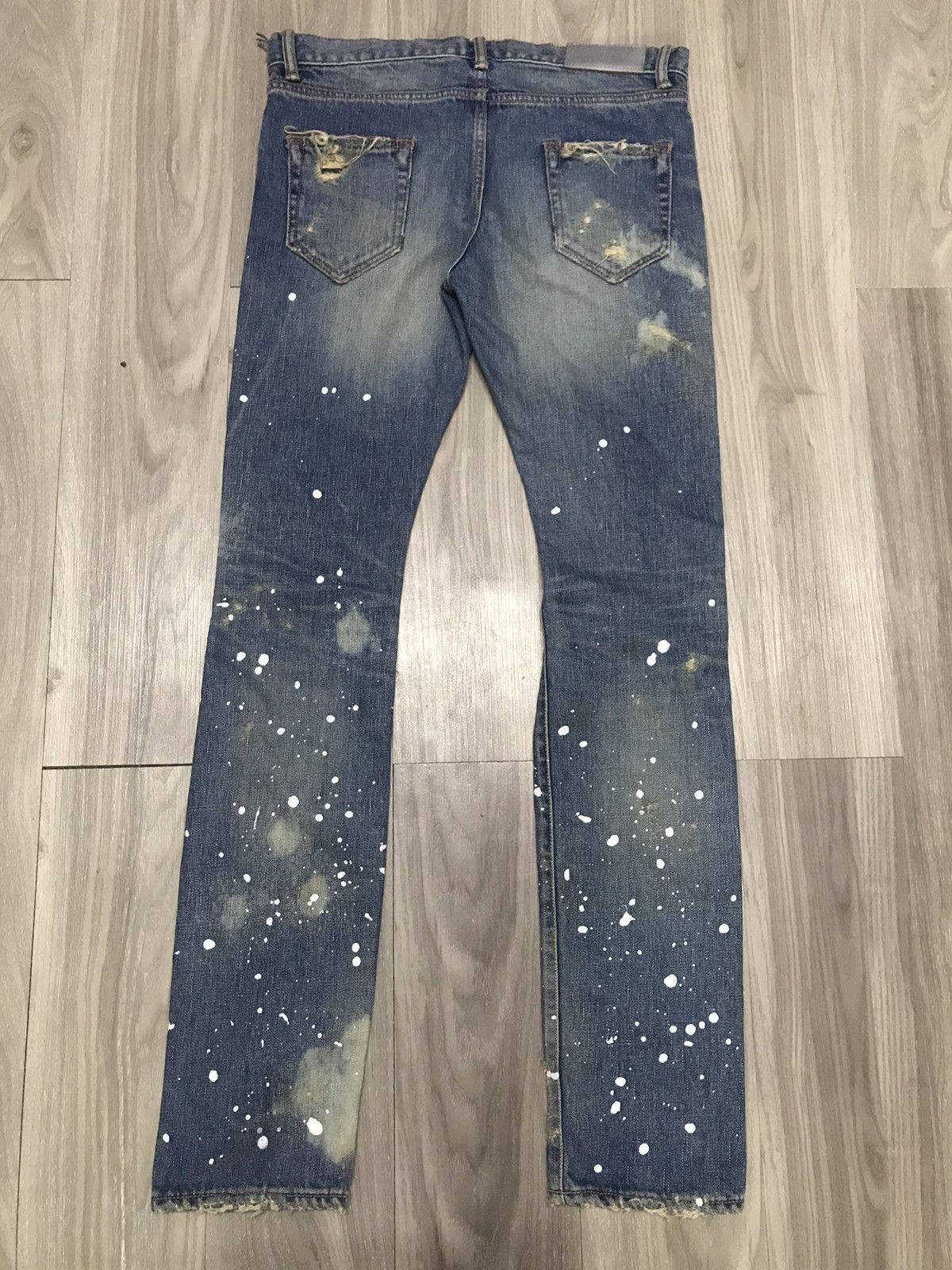 Japanese Brand WVM - NumberNine Inspired Splashed Distressed Jeans Size US 28 / EU 44 - 9 Thumbnail