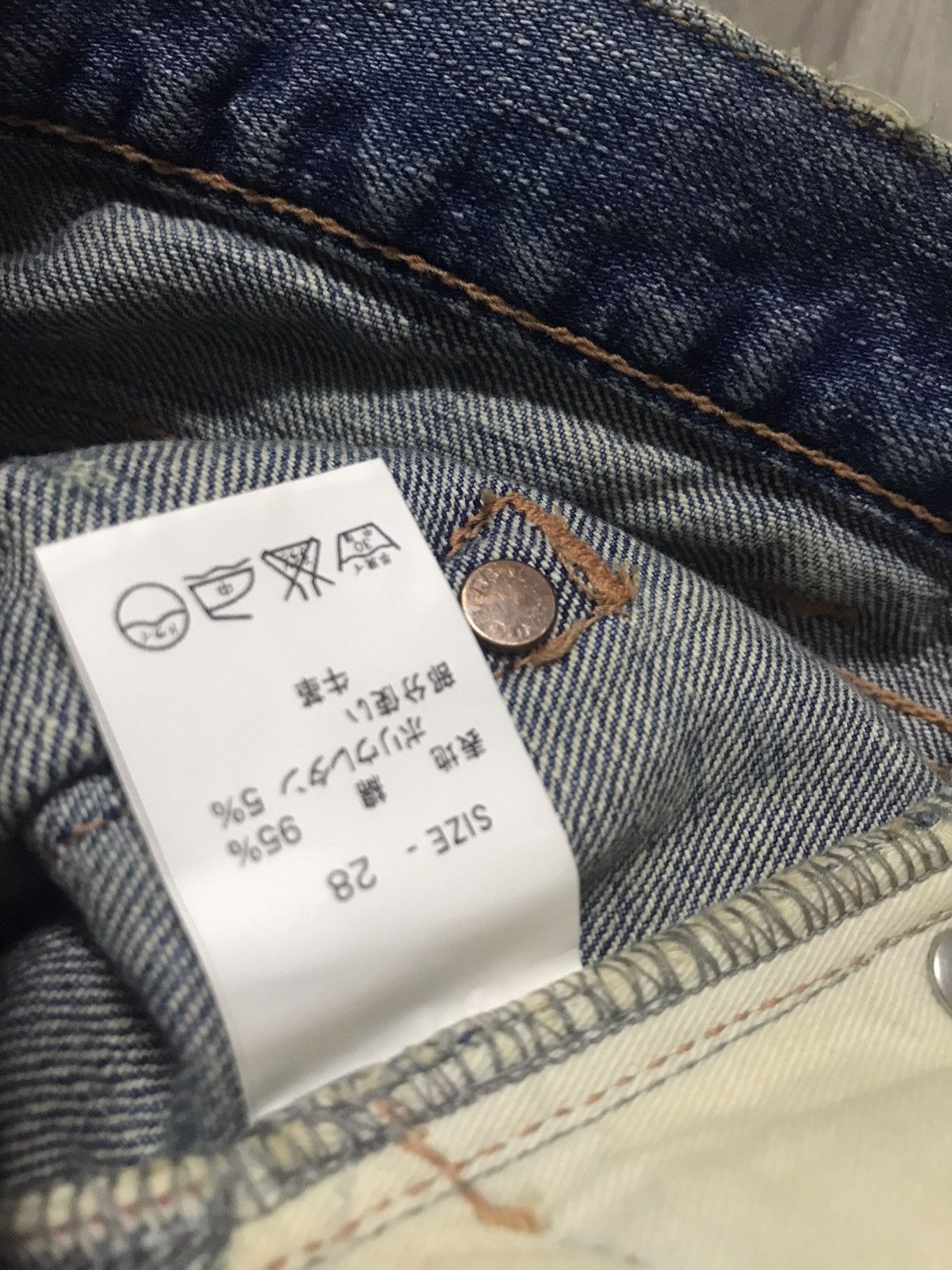 Japanese Brand WVM - NumberNine Inspired Splashed Distressed Jeans Size US 28 / EU 44 - 16 Thumbnail