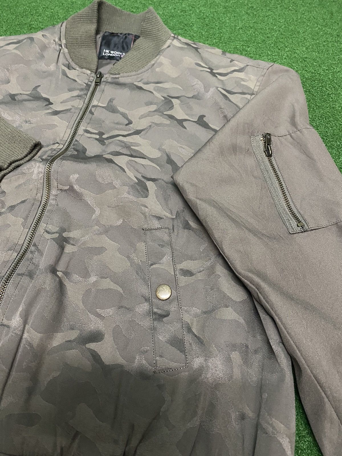 Vintage HK WORKS LONDON CAMO BOMBER JACKET Size US L / EU 52-54 / 3 - 4 Thumbnail