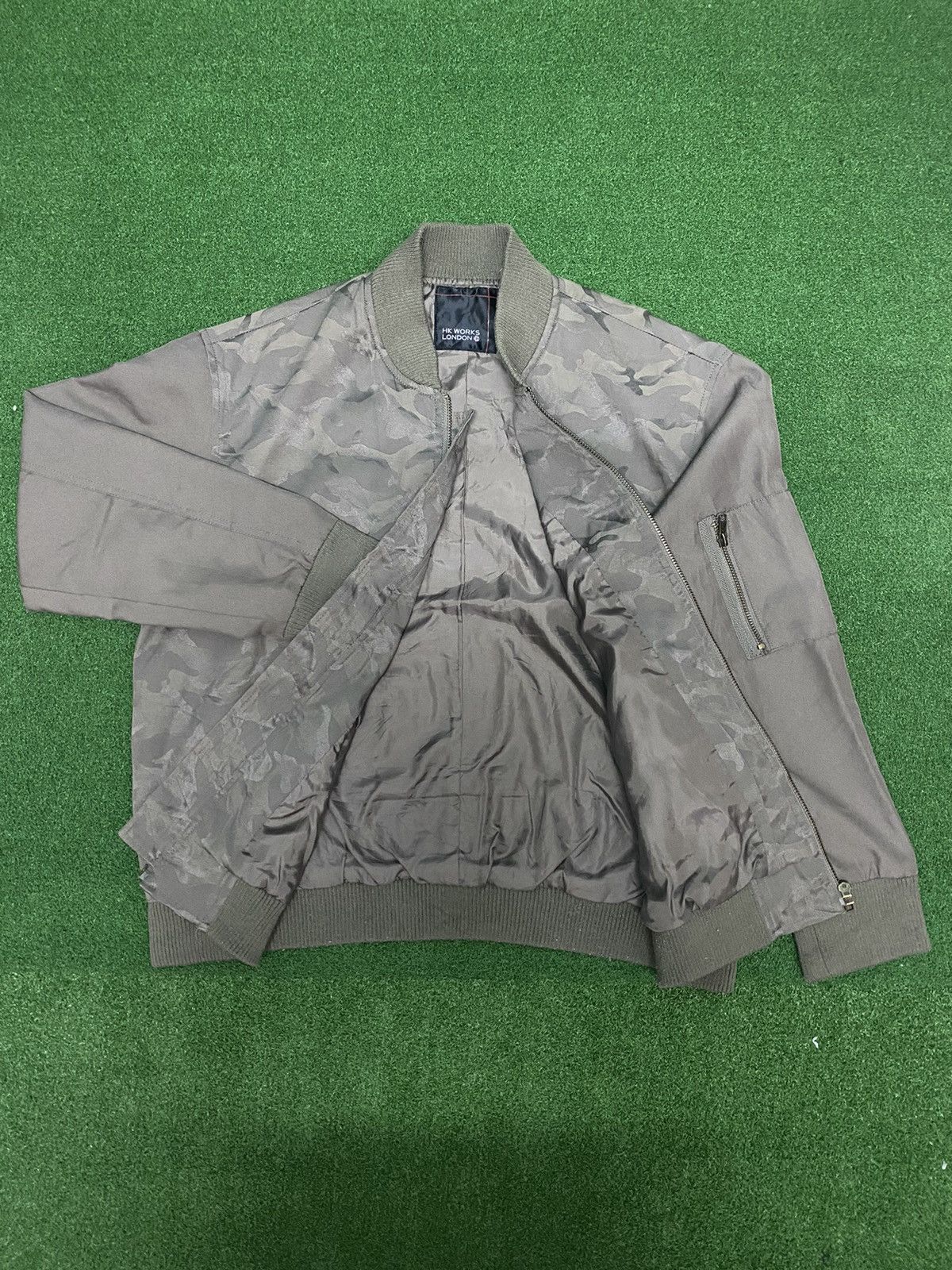 Vintage HK WORKS LONDON CAMO BOMBER JACKET Size US L / EU 52-54 / 3 - 6 Thumbnail