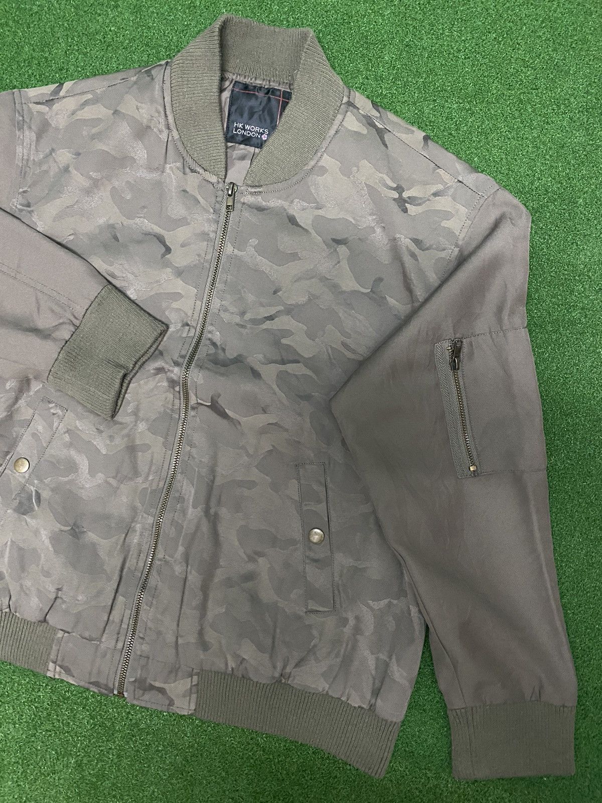 Vintage HK WORKS LONDON CAMO BOMBER JACKET Size US L / EU 52-54 / 3 - 2 Thumbnail