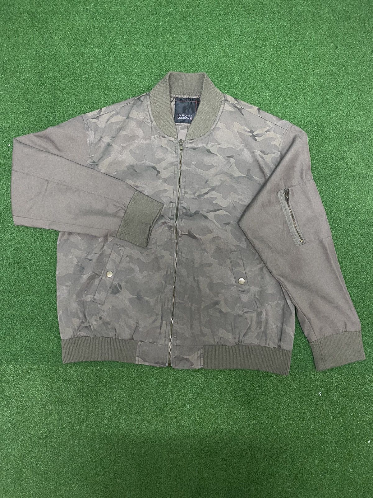 Vintage HK WORKS LONDON CAMO BOMBER JACKET Size US L / EU 52-54 / 3 - 1 Thumbnail