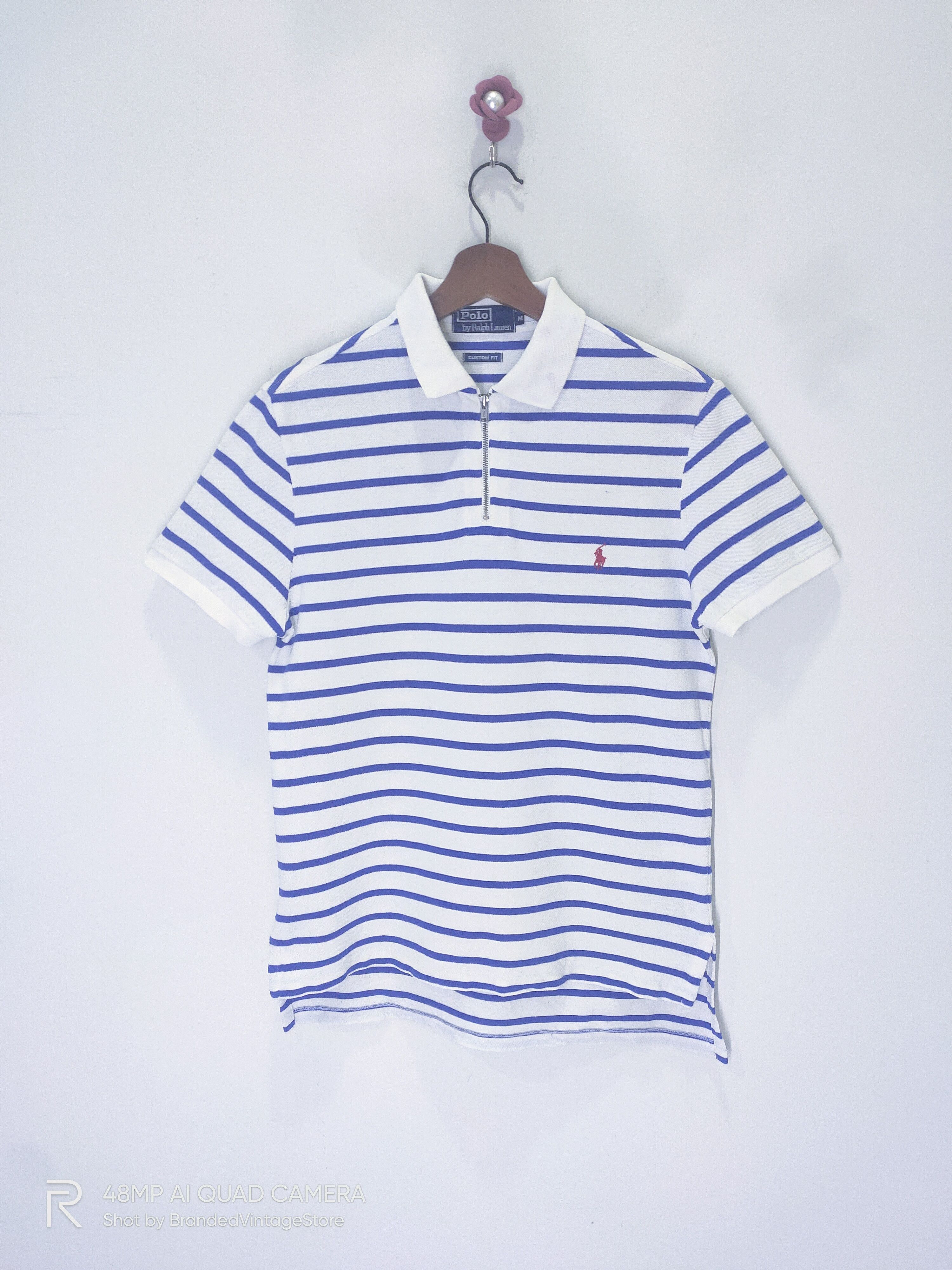 Polo Ralph Lauren × Ralph Lauren Vintage POLO RALPH LAUREN SPORT Deadstock Zipper Polo Shirt Size US M / EU 48-50 / 2 - 1 Thumbnail
