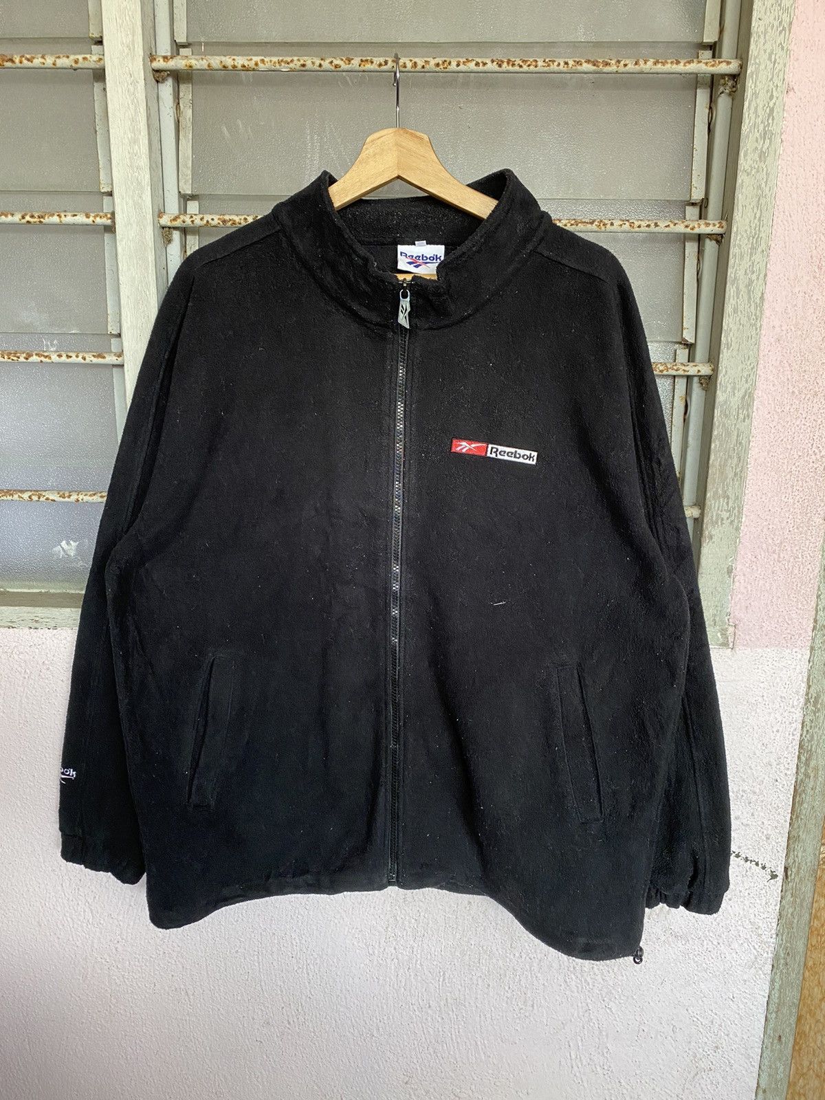 Reebok ⚡️Steals⚡️ Reebok Embroidery Fleece Jacket Size US L / EU 52-54 / 3 - 5 Thumbnail