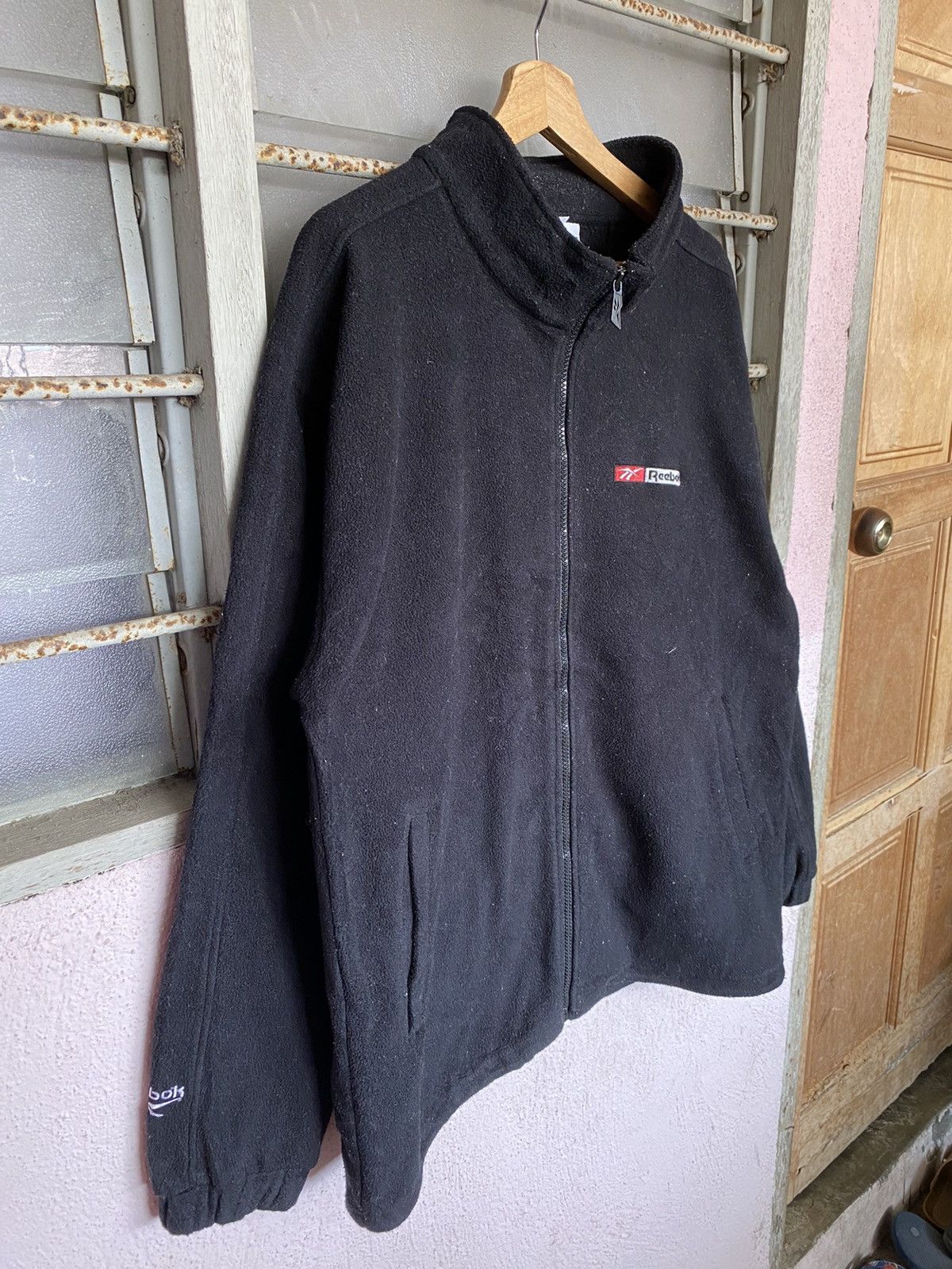 Reebok ⚡️Steals⚡️ Reebok Embroidery Fleece Jacket Size US L / EU 52-54 / 3 - 4 Thumbnail