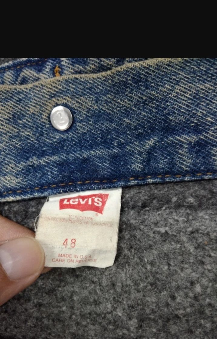 Levi's Vintage Clothing DiSTRESSED LEVIS DENIM LINED BLANKED JACKET Size US L / EU 52-54 / 3 - 8 Thumbnail