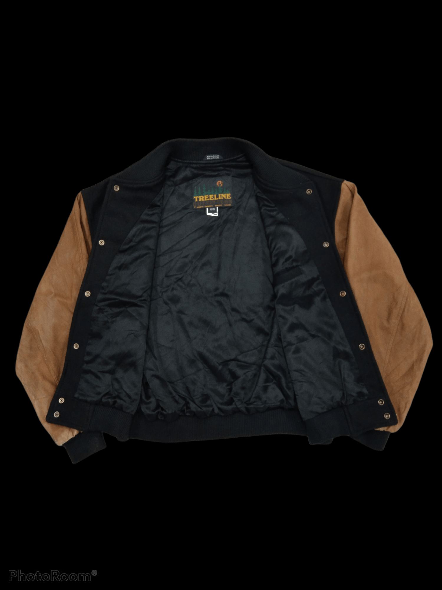 Leather TREELINE VARSITY WOOL/LEATHER JACKET MADE IN CANADA Size US XL / EU 56 / 4 - 3 Thumbnail