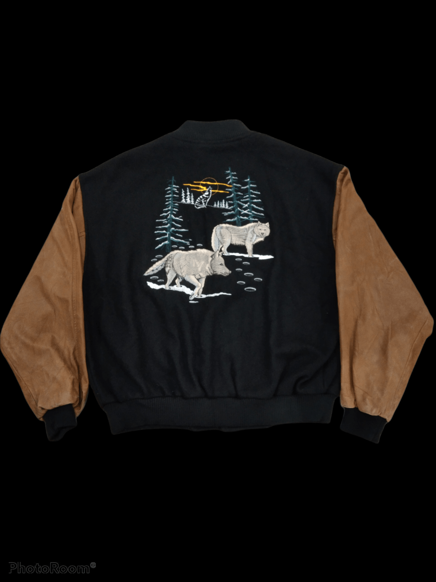 Leather TREELINE VARSITY WOOL/LEATHER JACKET MADE IN CANADA Size US XL / EU 56 / 4 - 1 Thumbnail