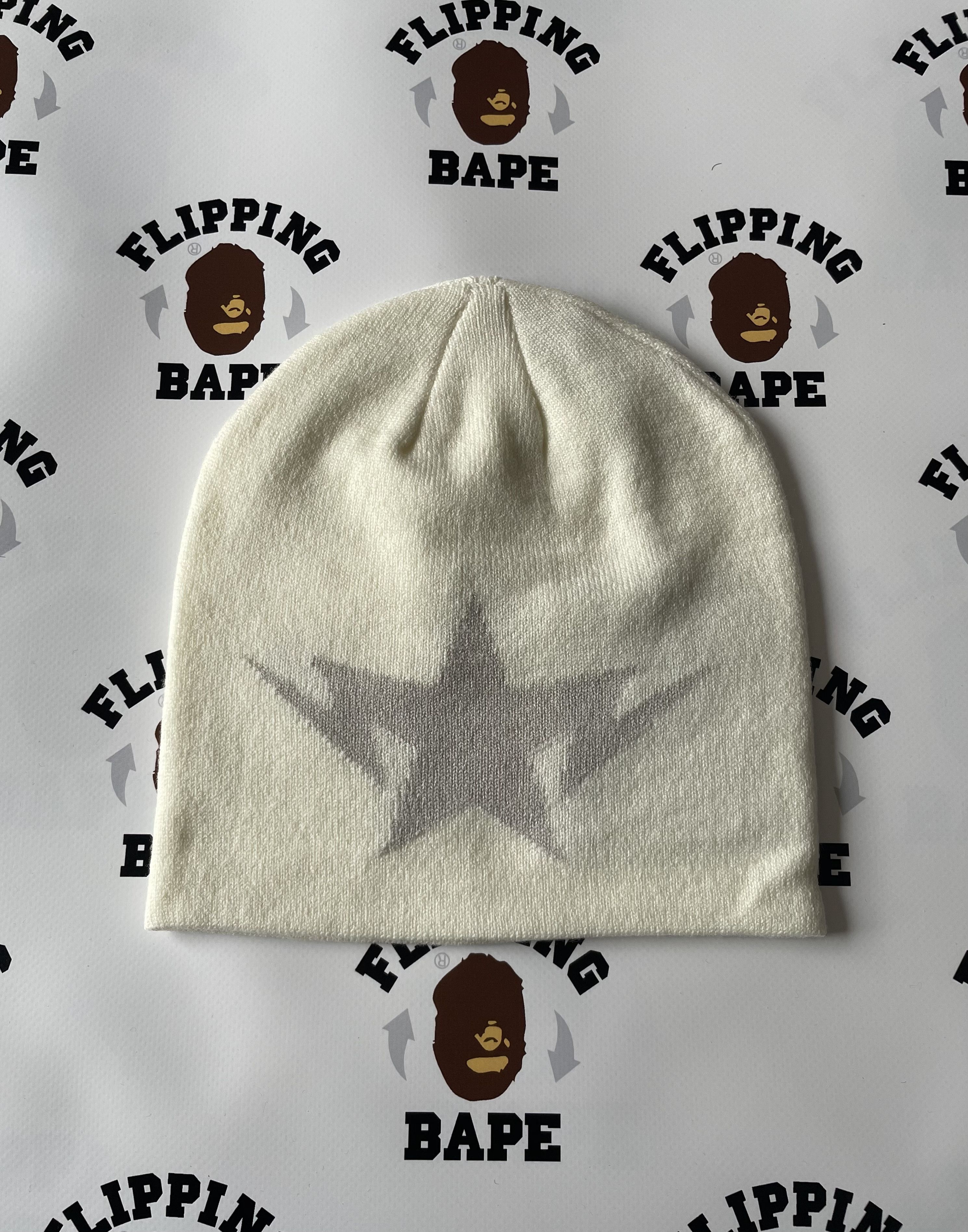 Pre-owned Bape Twin Sta Knit Cap In White