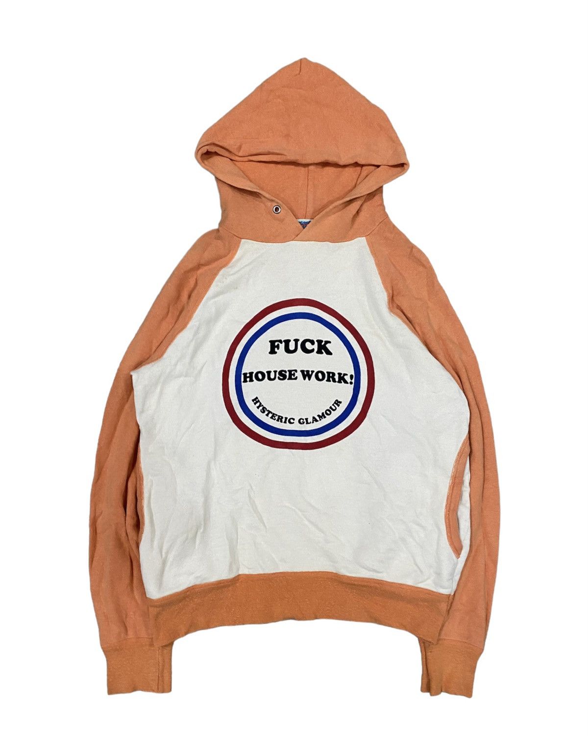 Hysteric Glamour 1990s Fuck House Work raglan hoodie | Grailed