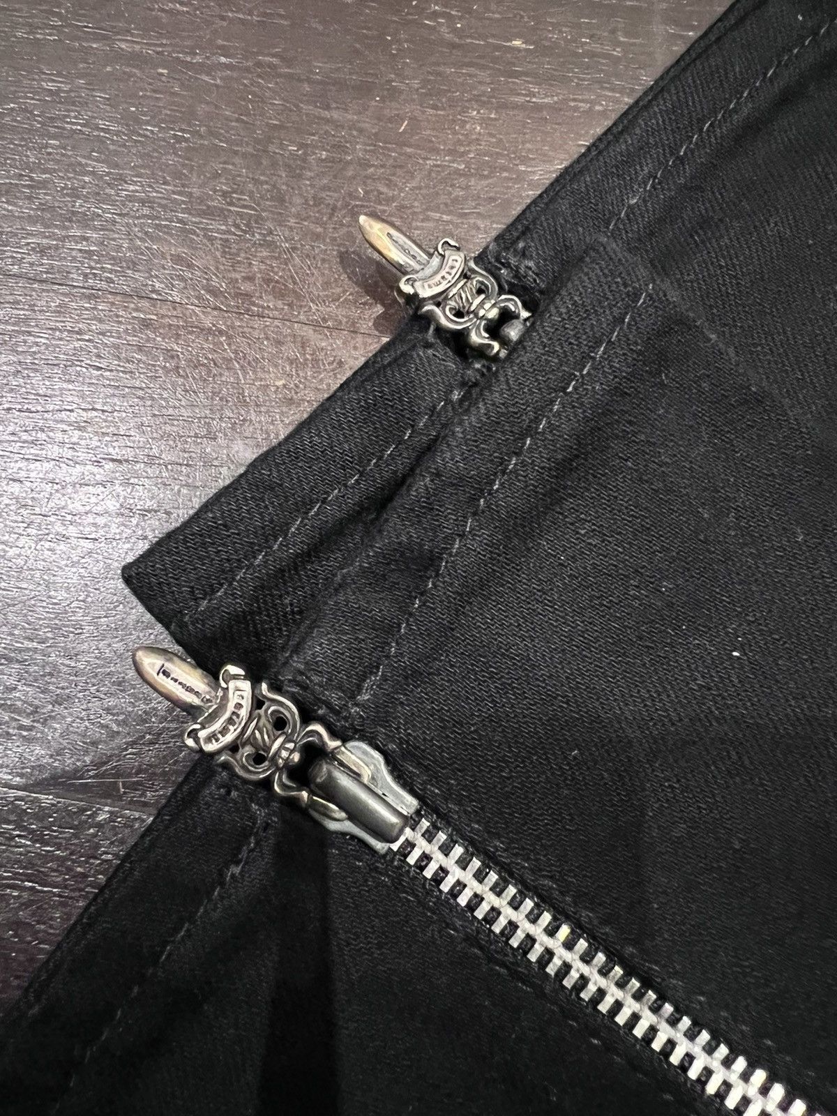 Chrome Hearts Le Fleur Back Zips Jeans Size US 31 - 17 Thumbnail