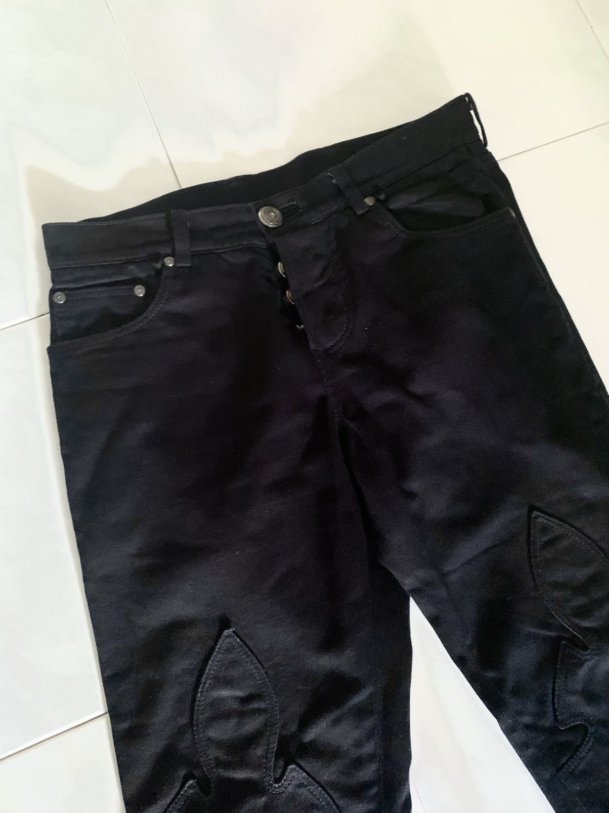 Chrome Hearts Le Fleur Back Zips Jeans Size US 31 - 6 Thumbnail