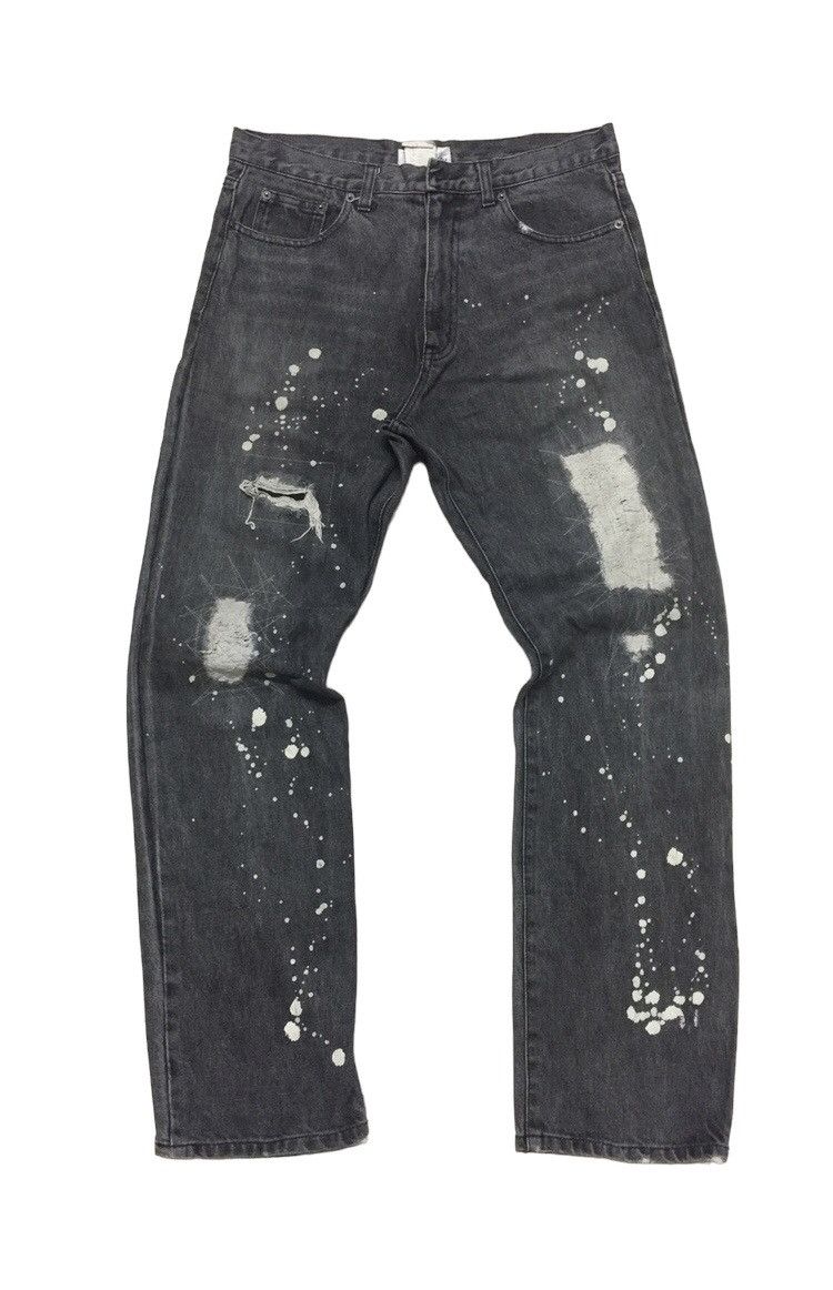 Japanese Brand TETSU RELAX CLOTHING DISTRESSED REPAIRED DENIM JEAN Size US 32 / EU 48 - 1 Thumbnail