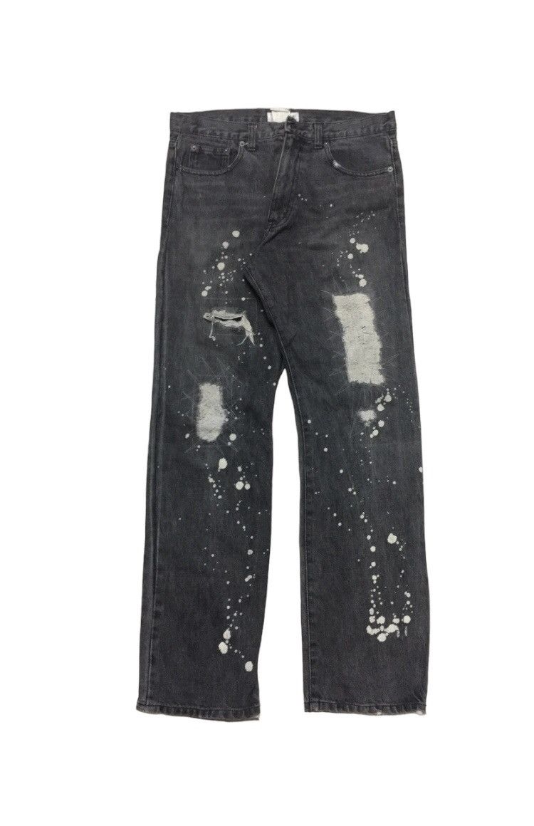 Japanese Brand TETSU RELAX CLOTHING DISTRESSED REPAIRED DENIM JEAN Size US 32 / EU 48 - 2 Thumbnail