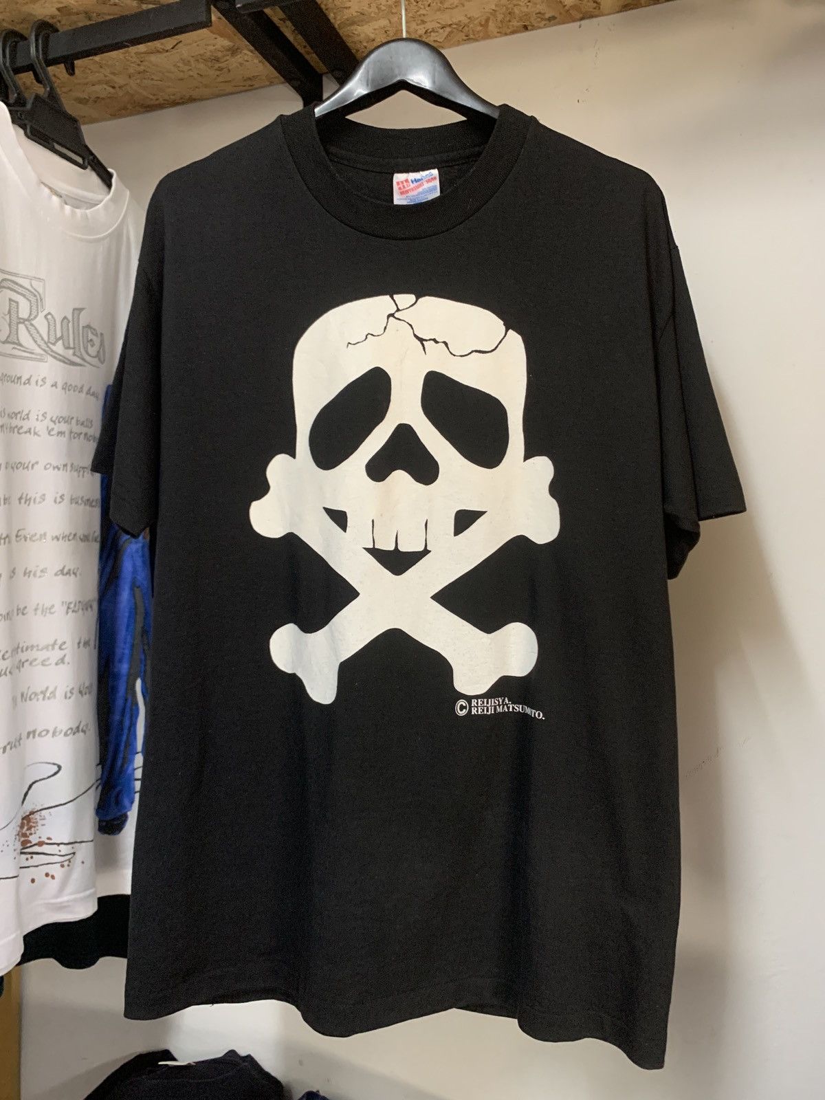 image of Anima x Vintage 90's Space Pirate Captain Harlock Manga Anime Tee in Black, Men's (Size Large)