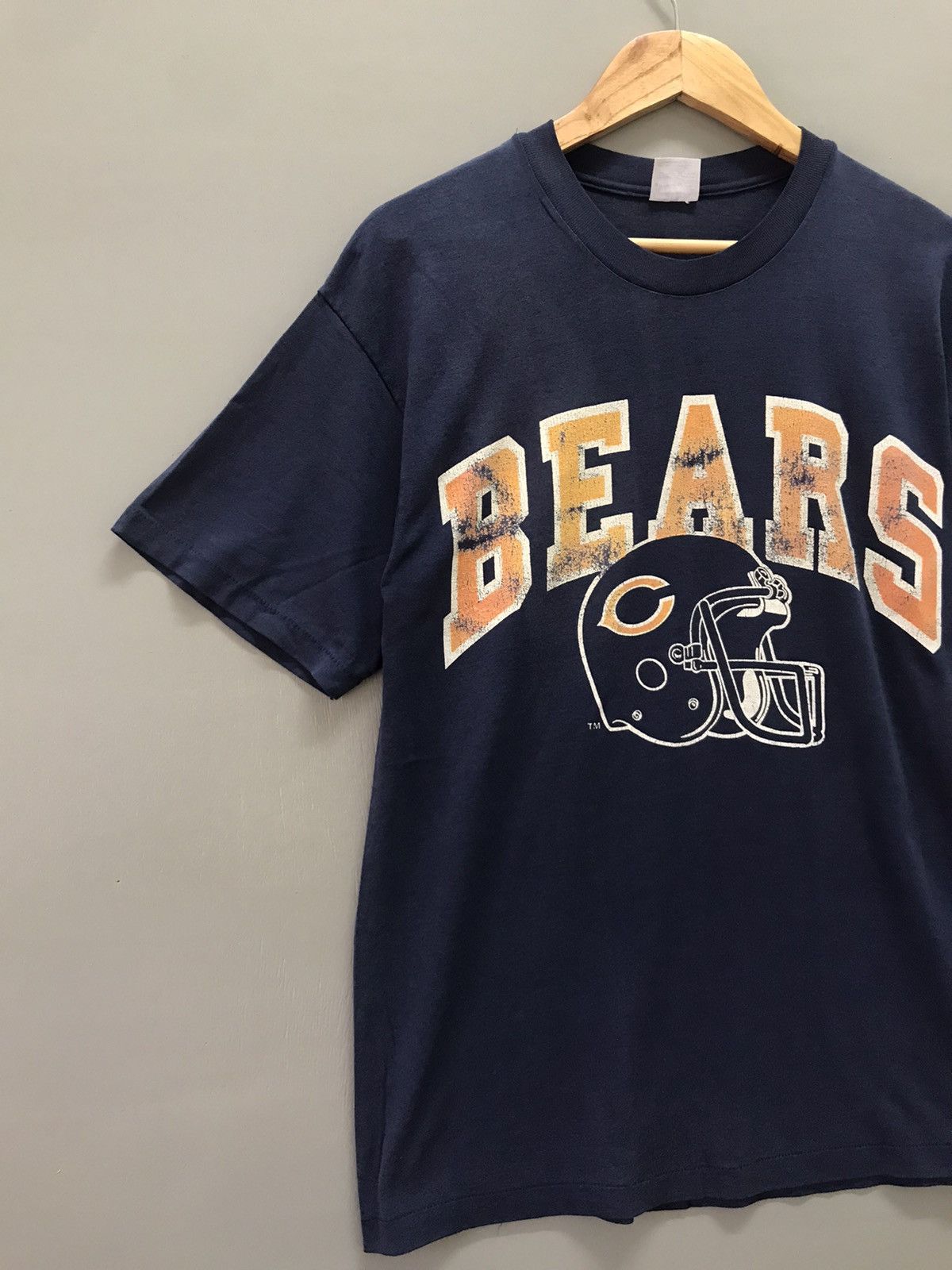 Vintage Vintage 80s Chicago Bears Football Nfl Paperthin T-shirts Size US M / EU 48-50 / 2 - 2 Thumbnail