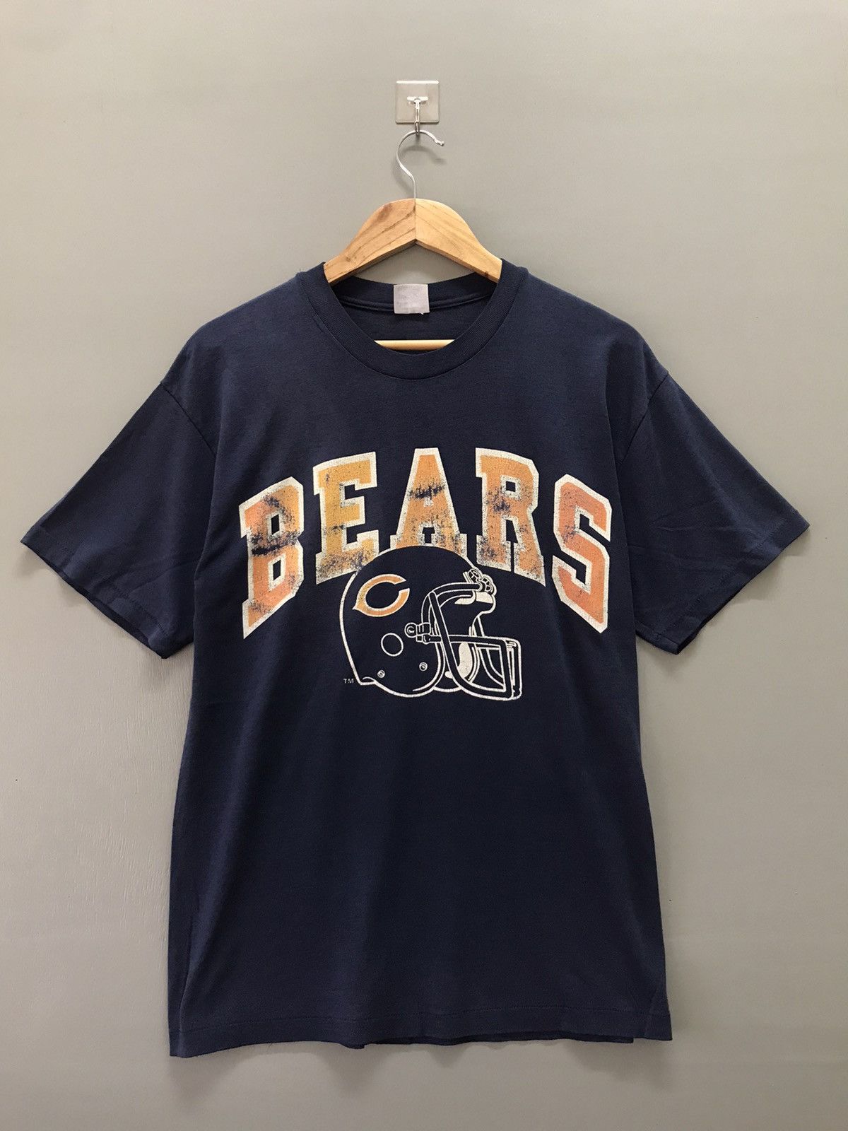 Vintage Vintage 80s Chicago Bears Football Nfl Paperthin T-shirts Size US M / EU 48-50 / 2 - 1 Thumbnail