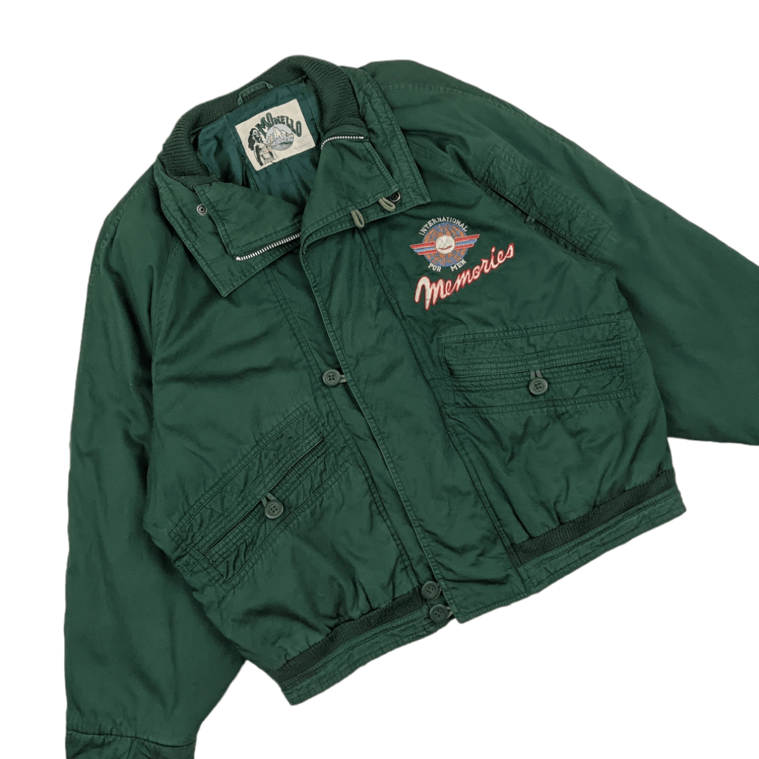 Japanese Brand × Vintage Vintage MONELLO Fishing Hunting Outdoors Bomber Style Jacket Size US L / EU 52-54 / 3 - 3 Thumbnail