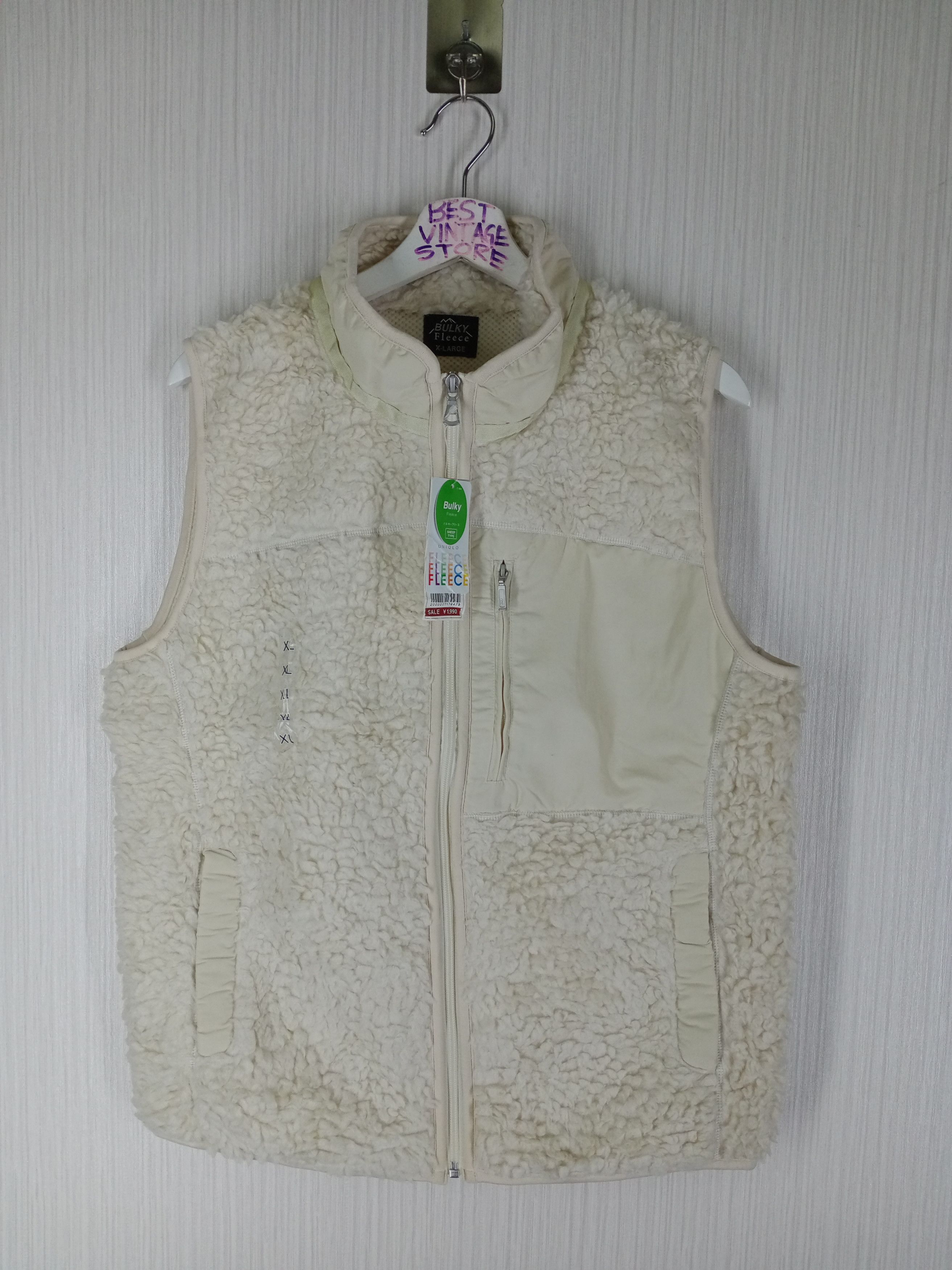 Japanese Brand Uniqlo Pile Retro Sherpa Fleece Vest Size US M / EU 48-50 / 2 - 1 Thumbnail