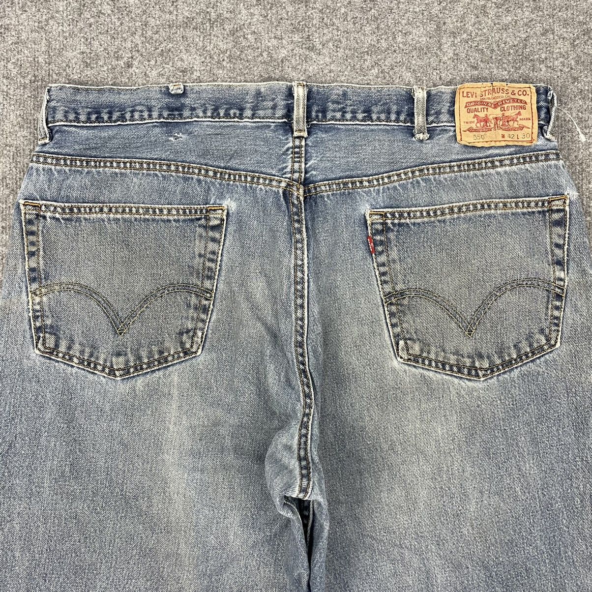 Levi's × Vintage Vintage Levi's 550 Distressed Relaxed Fit -wc038 Size US 40 / EU 56 - 11 Thumbnail