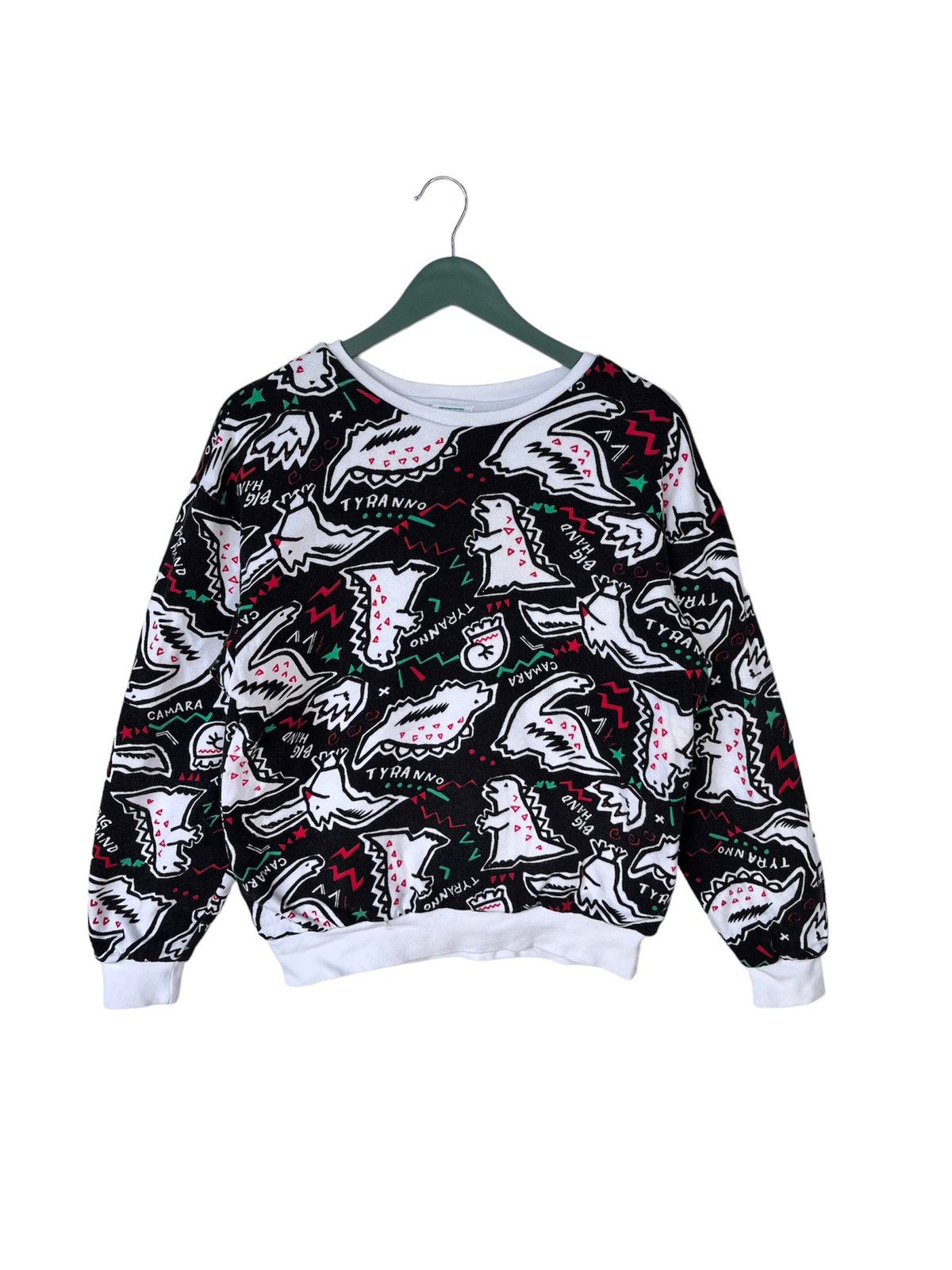 Vintage Vintage All Prints Dinosaur Art Sweatshirt Size S / US 4 / IT 40 - 1 Thumbnail