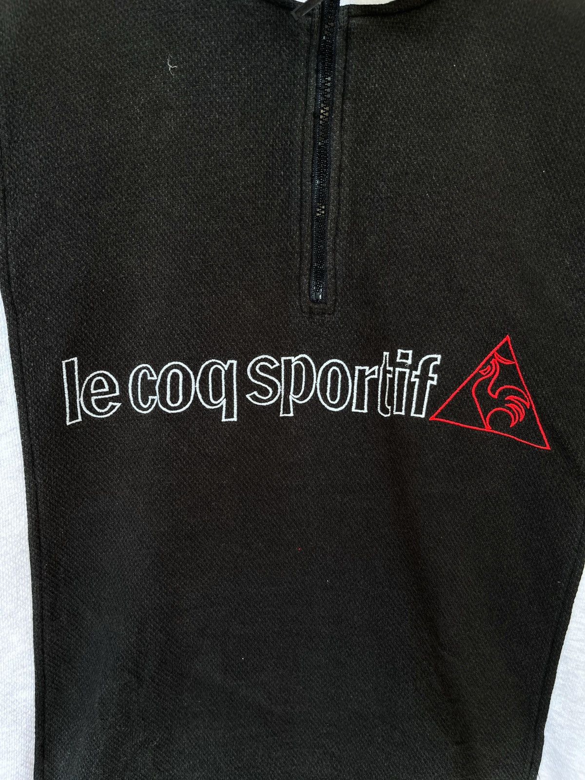 Le Coq Sportif Vintage 90s le coq sportif Half Zip Sweatshirt Size US XL / EU 56 / 4 - 3 Thumbnail