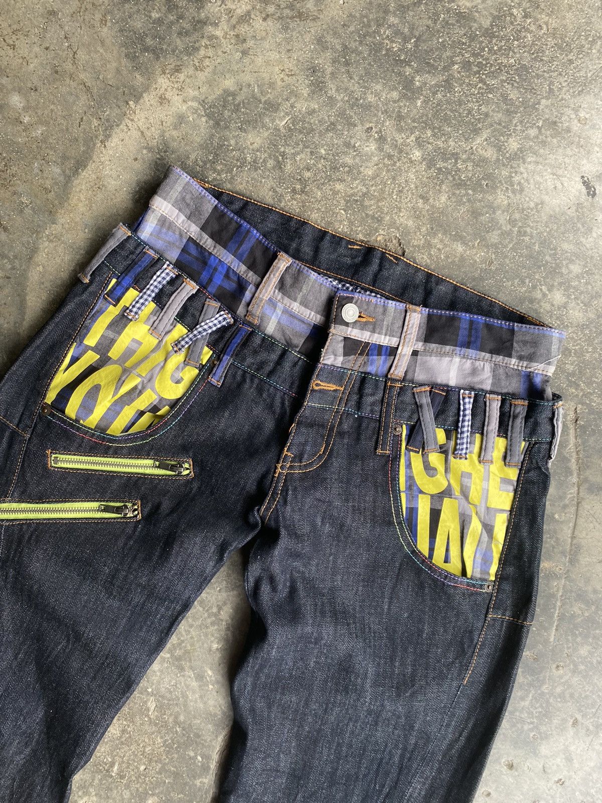 Japanese Brand Double Waits Design Jeans Size US 31 - 3 Thumbnail