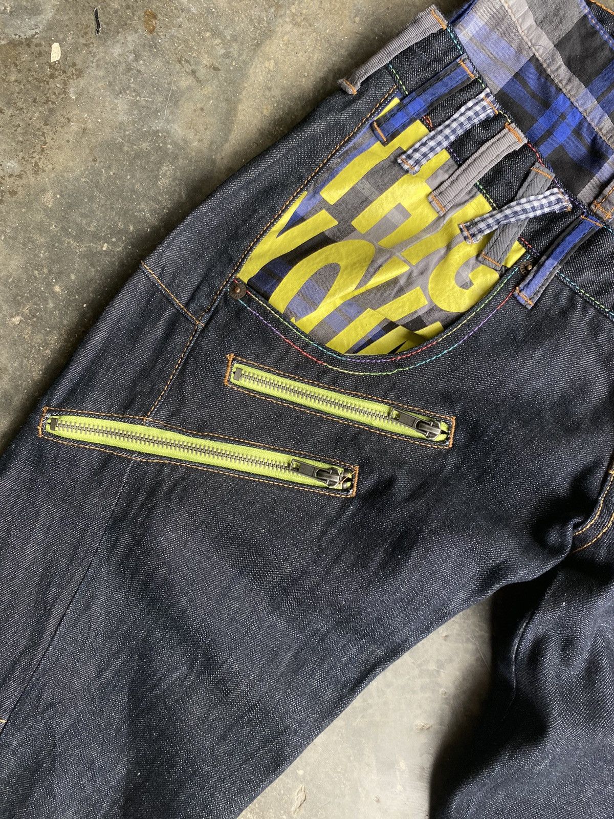 Japanese Brand Double Waits Design Jeans Size US 31 - 5 Thumbnail