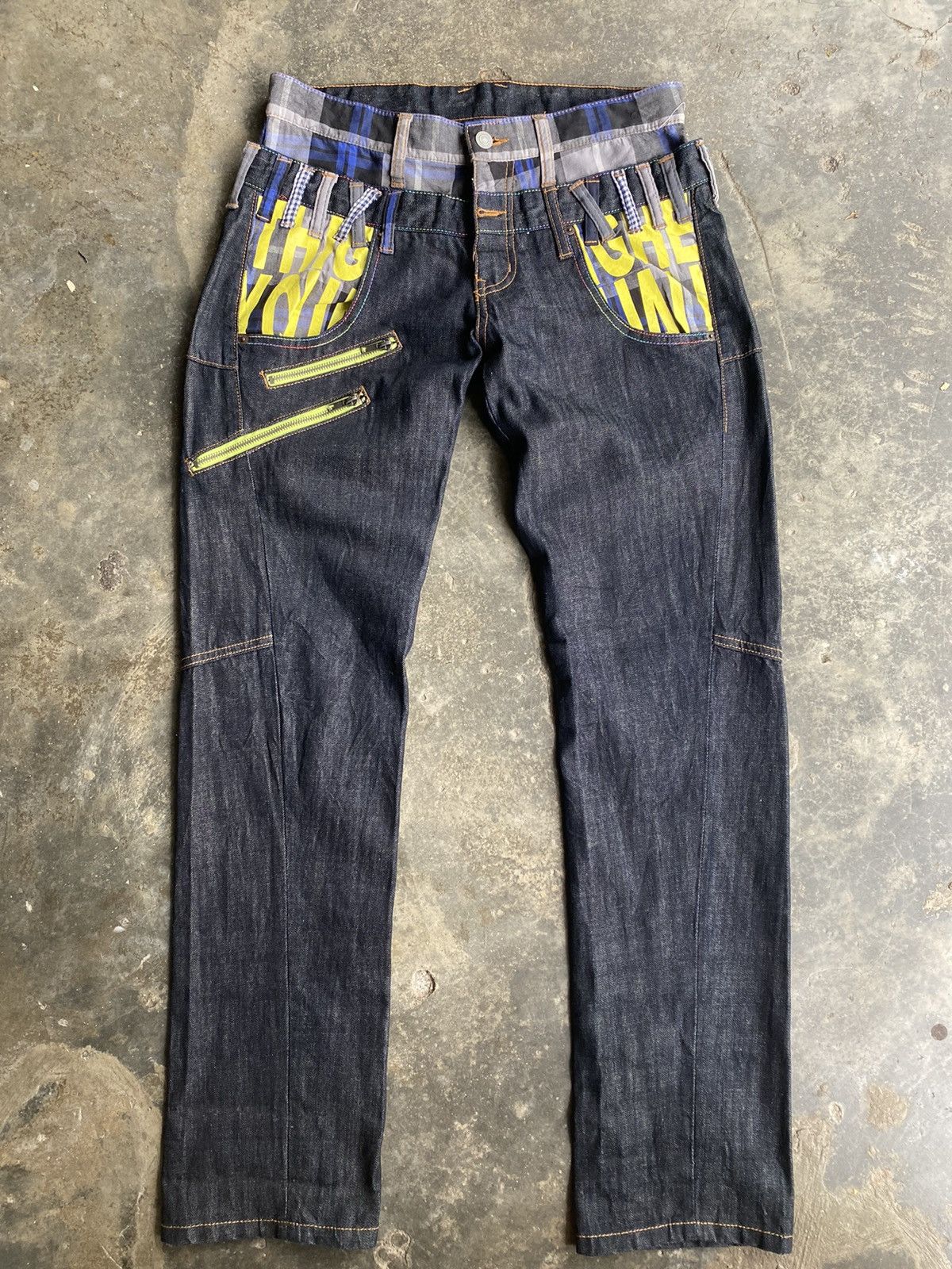 image of Vintage Double Waits Design Jeans in Black, Men's (Size 31)